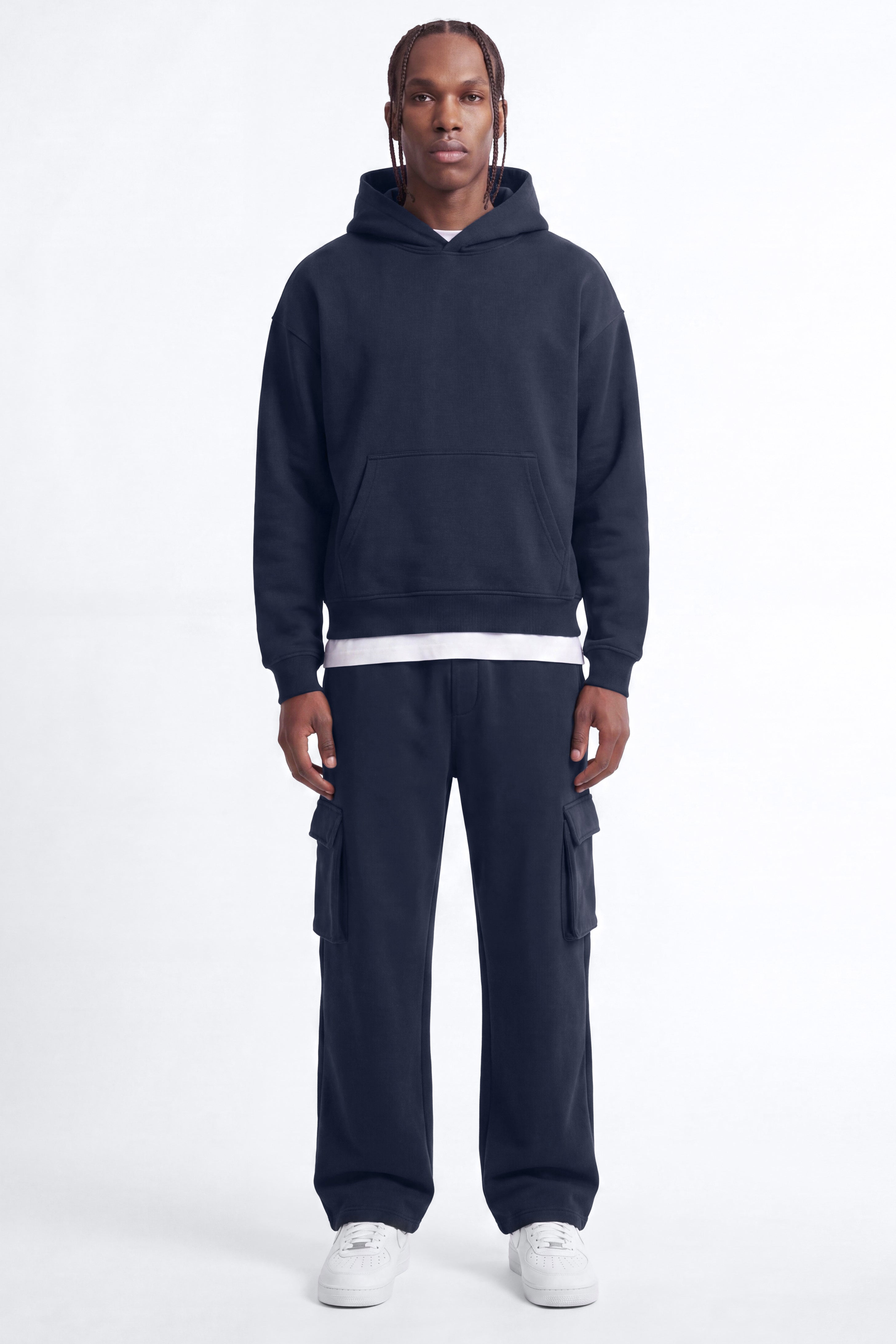 410 Baggy Cargo Sweatpants - Navy
