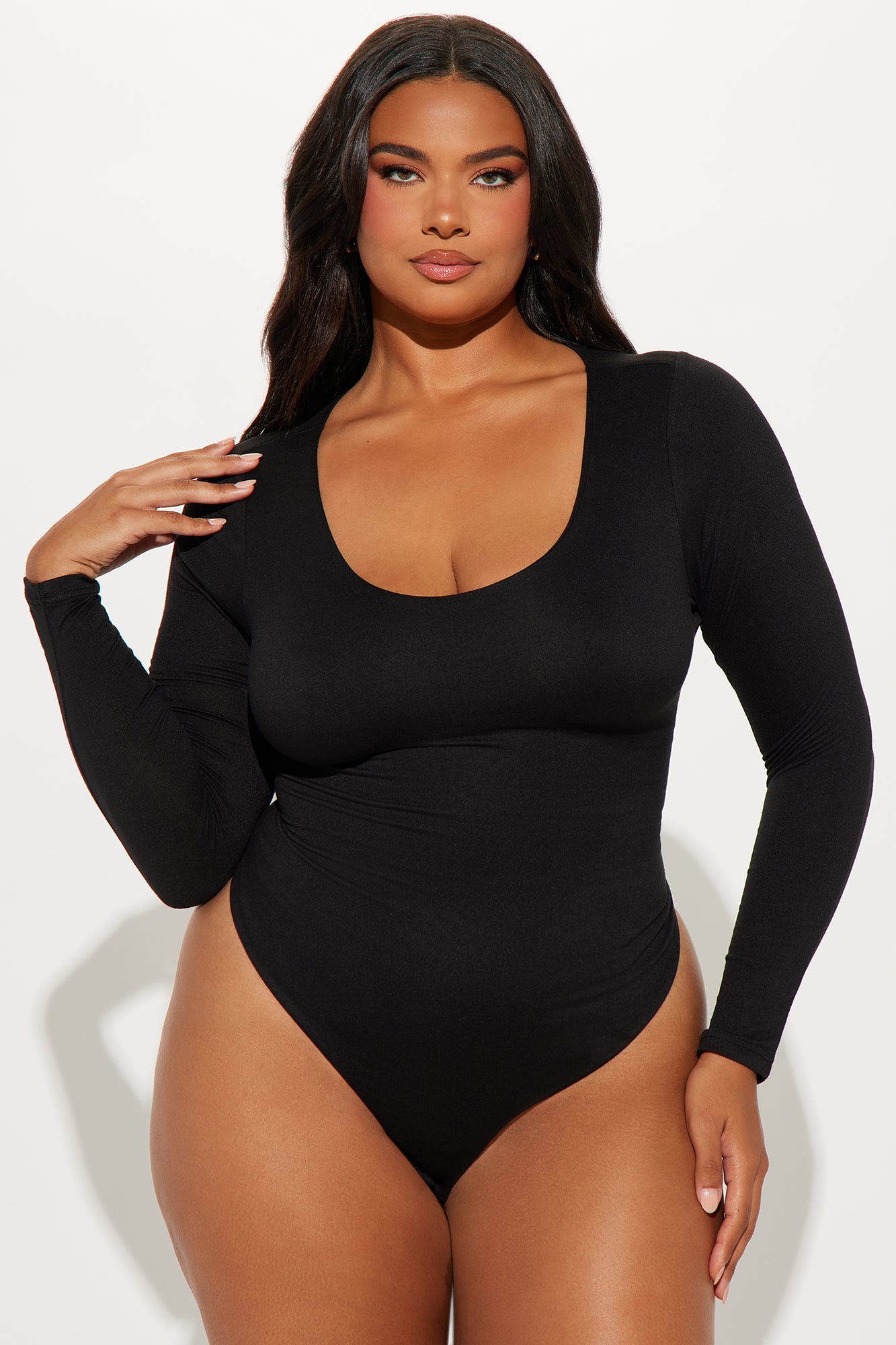 Myra Double Lined Bodysuit - Black