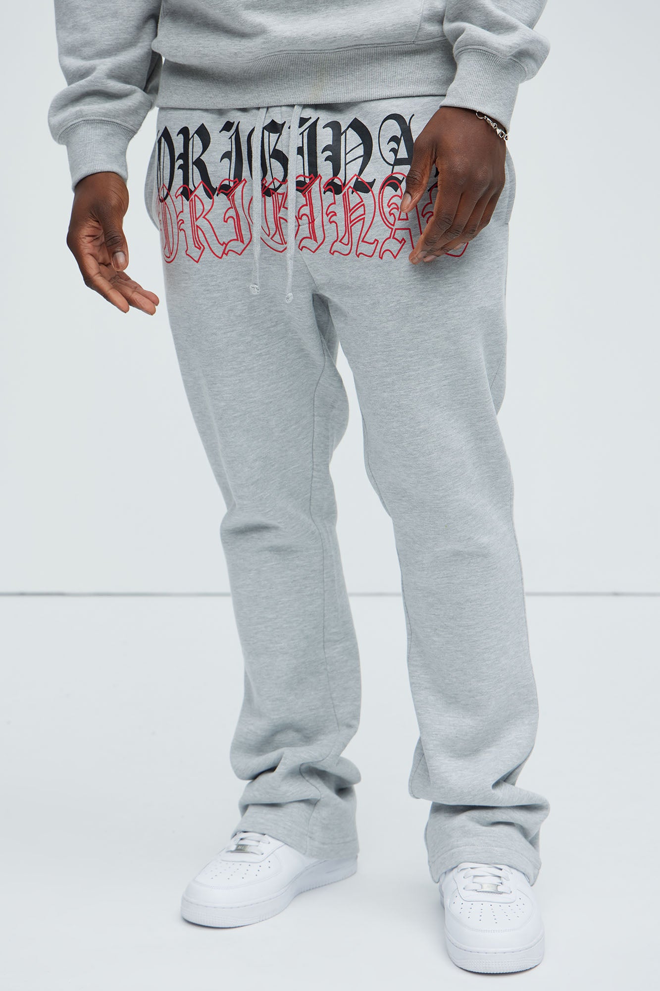 Tayson Original Skinny Flare Sweatpants - Heather Grey