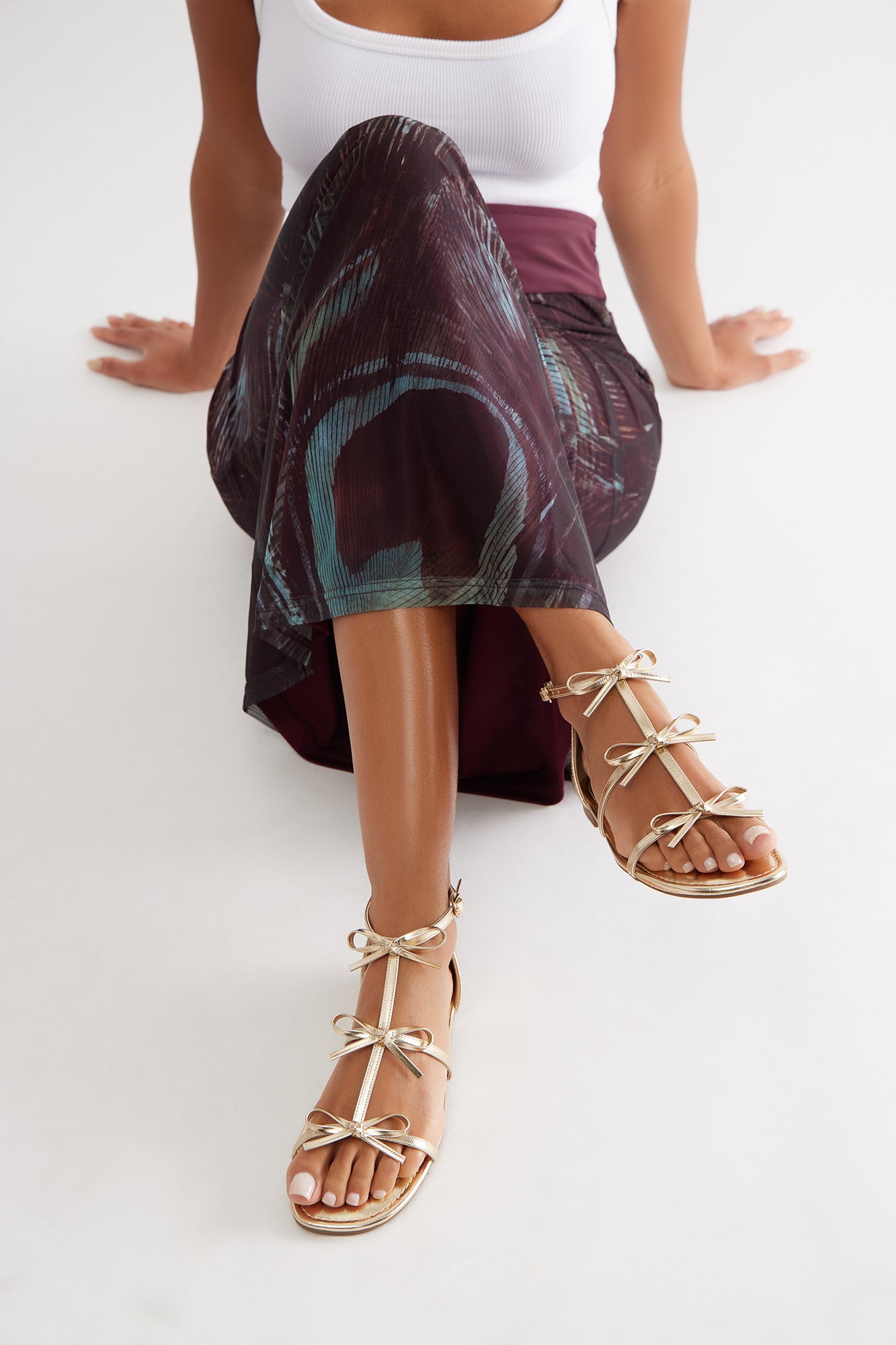 Jullietta Bow Sandals - Gold