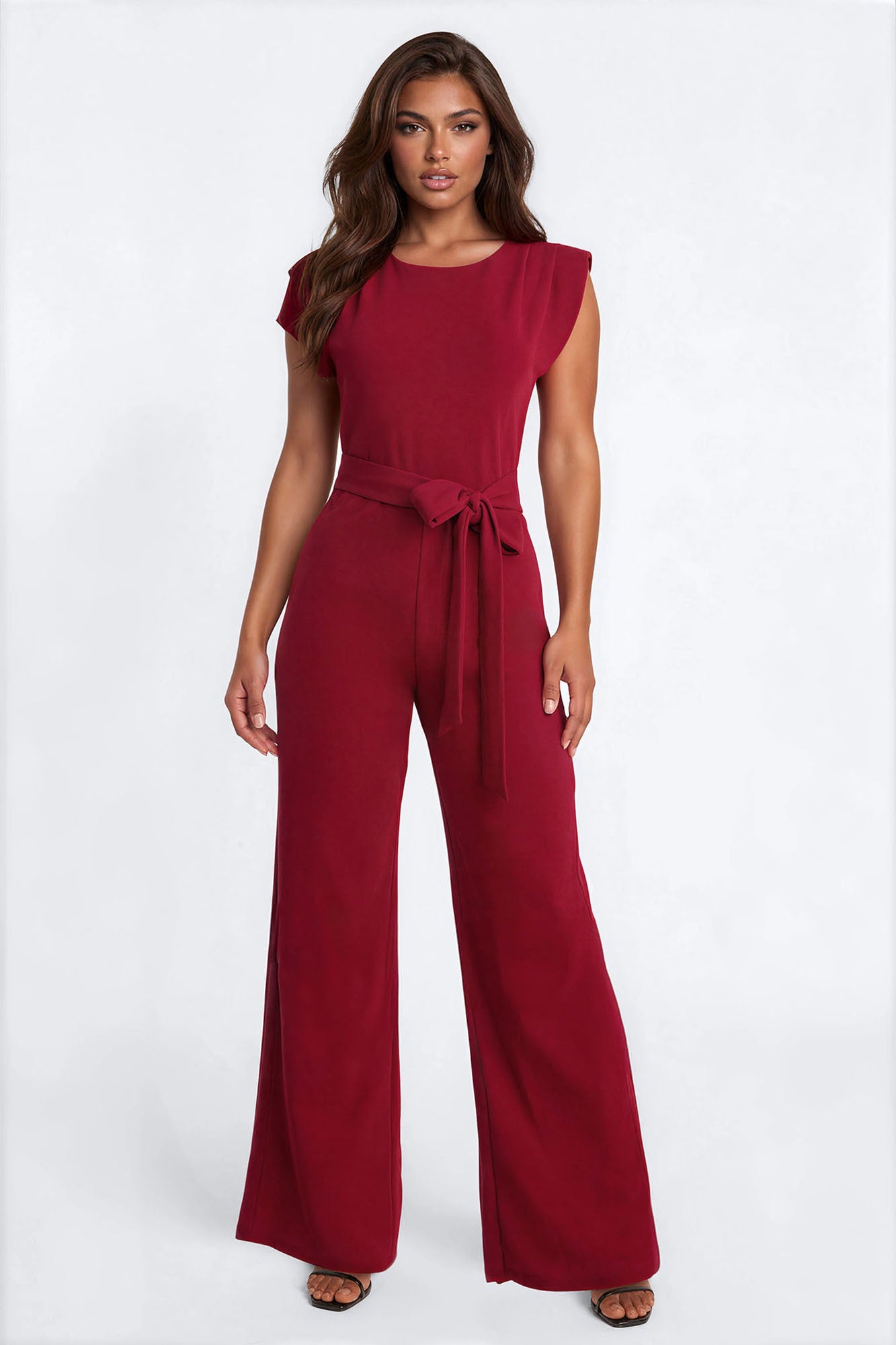 On Point Jumpsuit - Wine