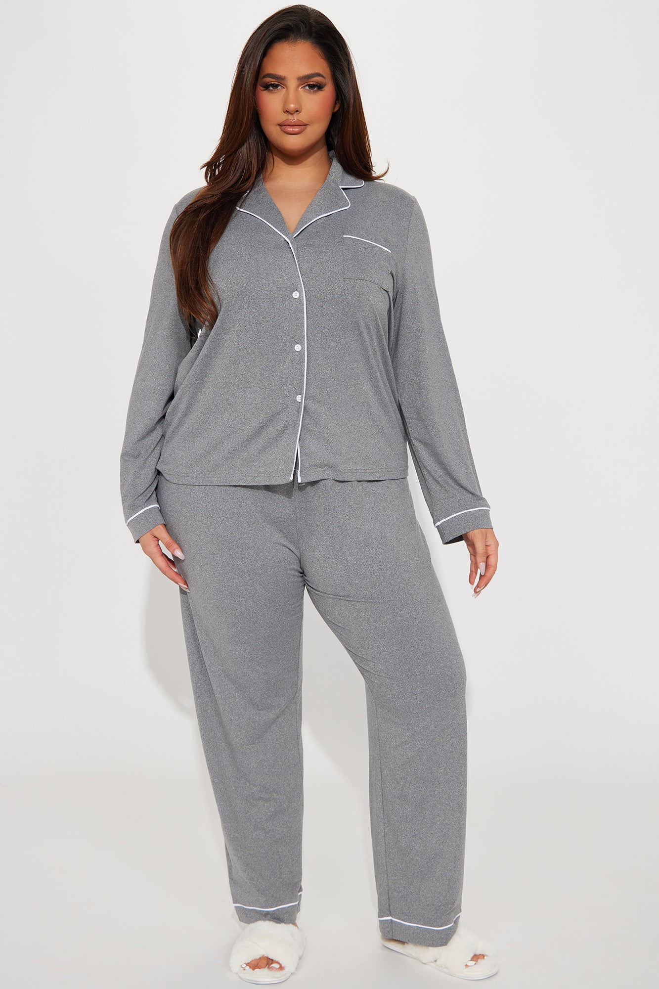 Relax With Me PJ Pant Set - Heather Grey