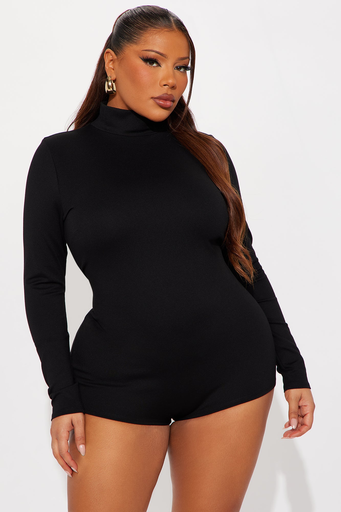 Natasha Micro Short Romper - Black