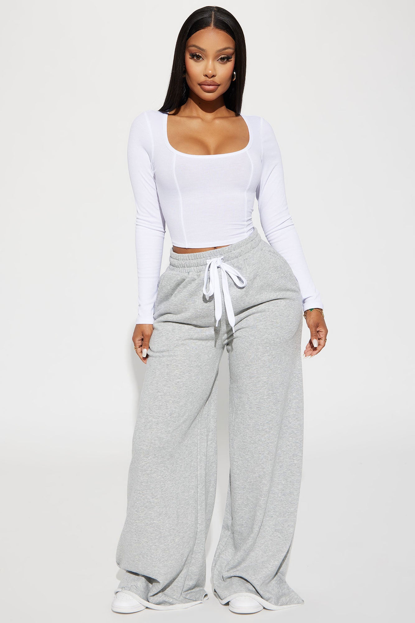 Dana Ribbed Top - White