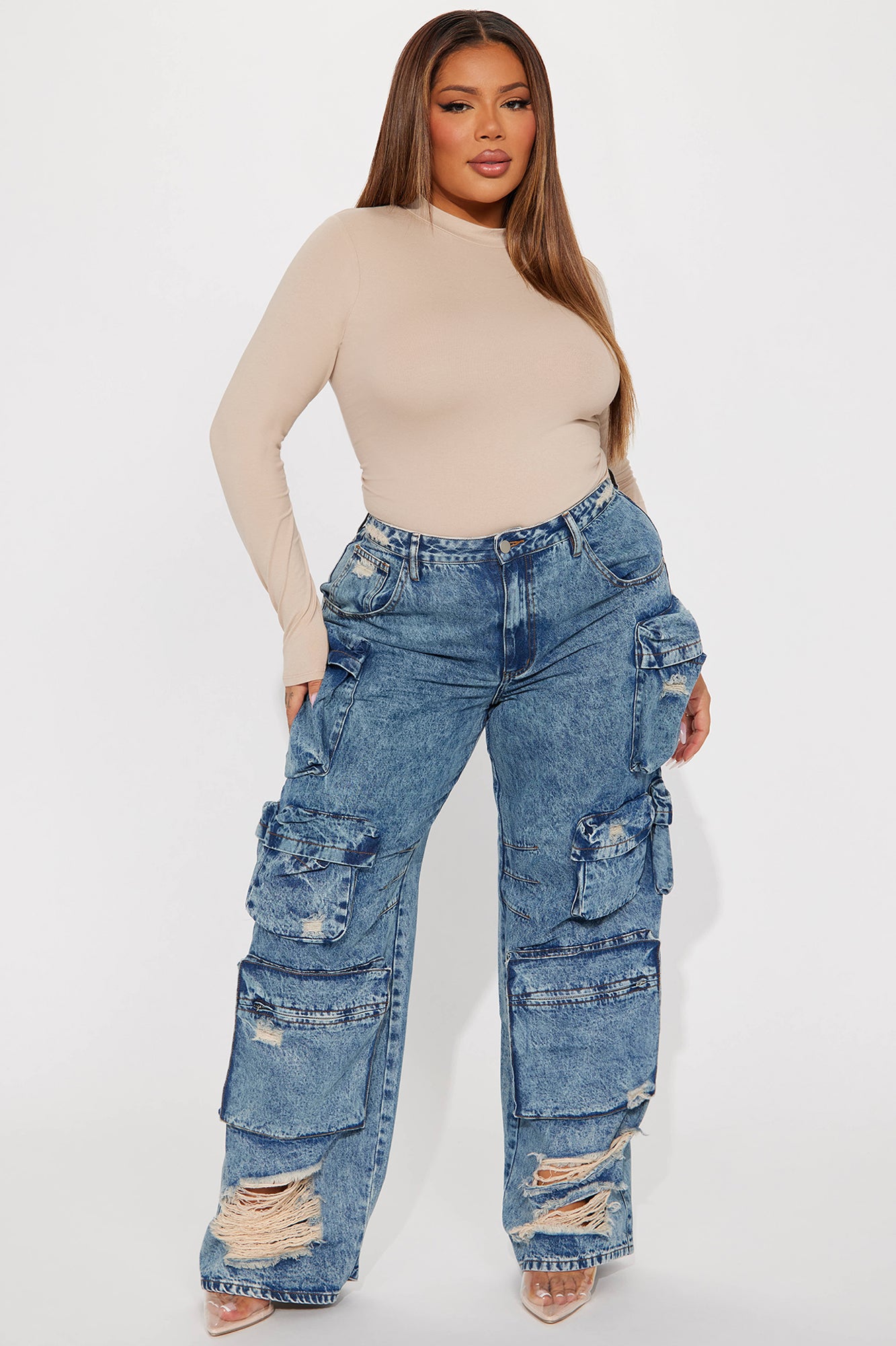 Melanie Mock Neck Bodysuit - Taupe