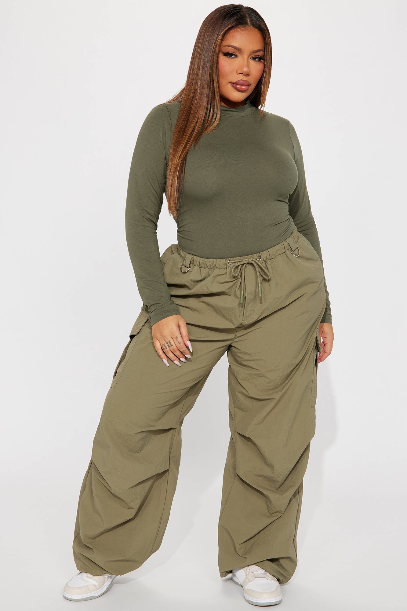 Melanie Mock Neck Bodysuit - Olive