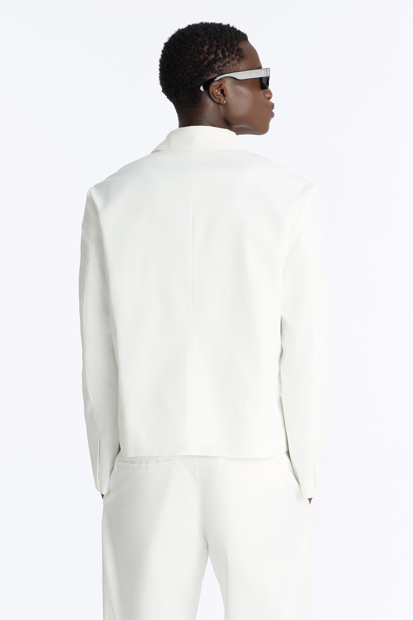 Heirloom Cropped Double Breasted Blazer - White