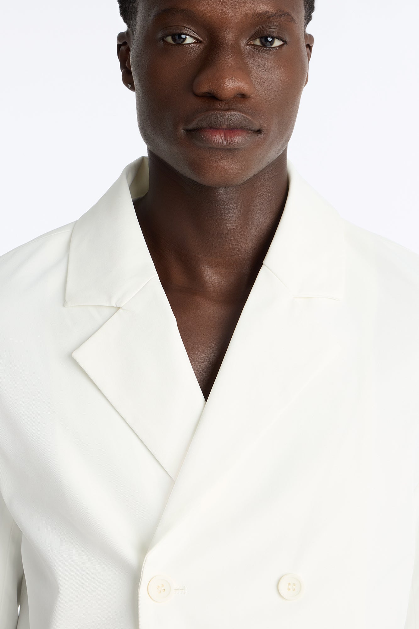 Heirloom Cropped Double Breasted Blazer - White