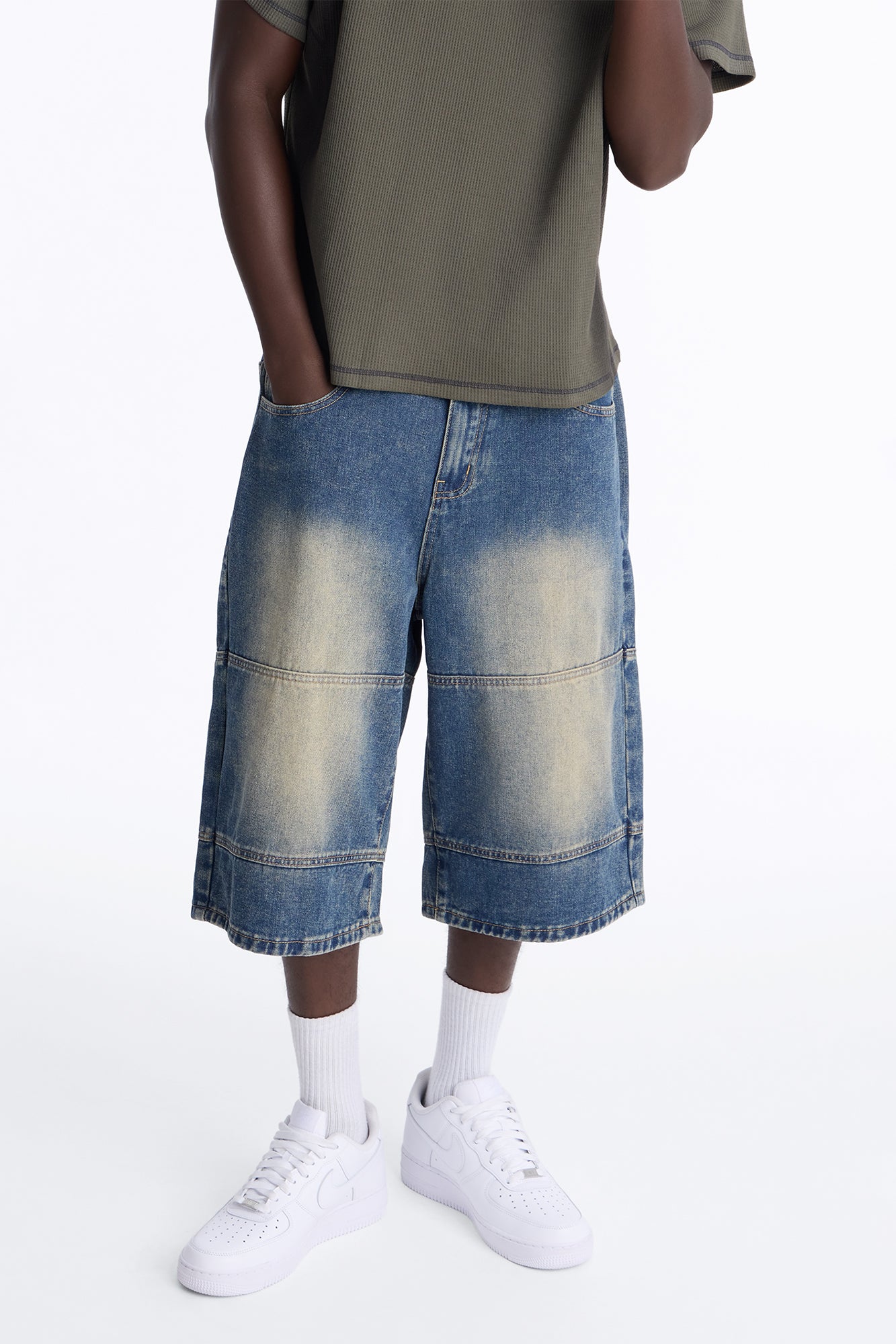 All Day Denim Baggy Denim Short - Medium Wash