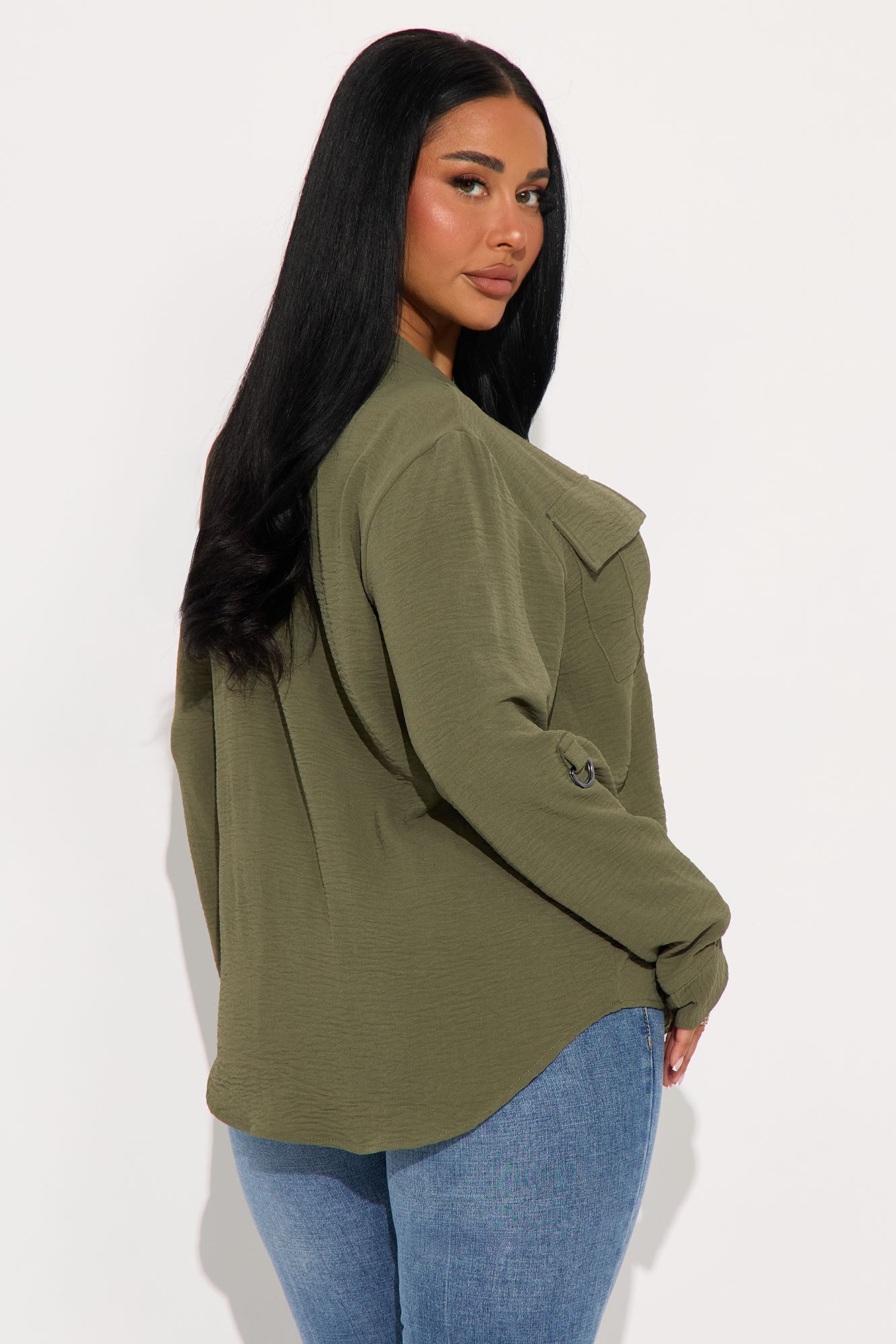 Solange Blouse Top - Olive