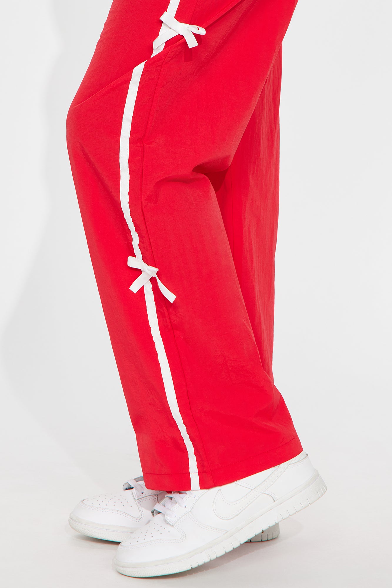 Mini Cindy Windbreaker Track Pant - Red