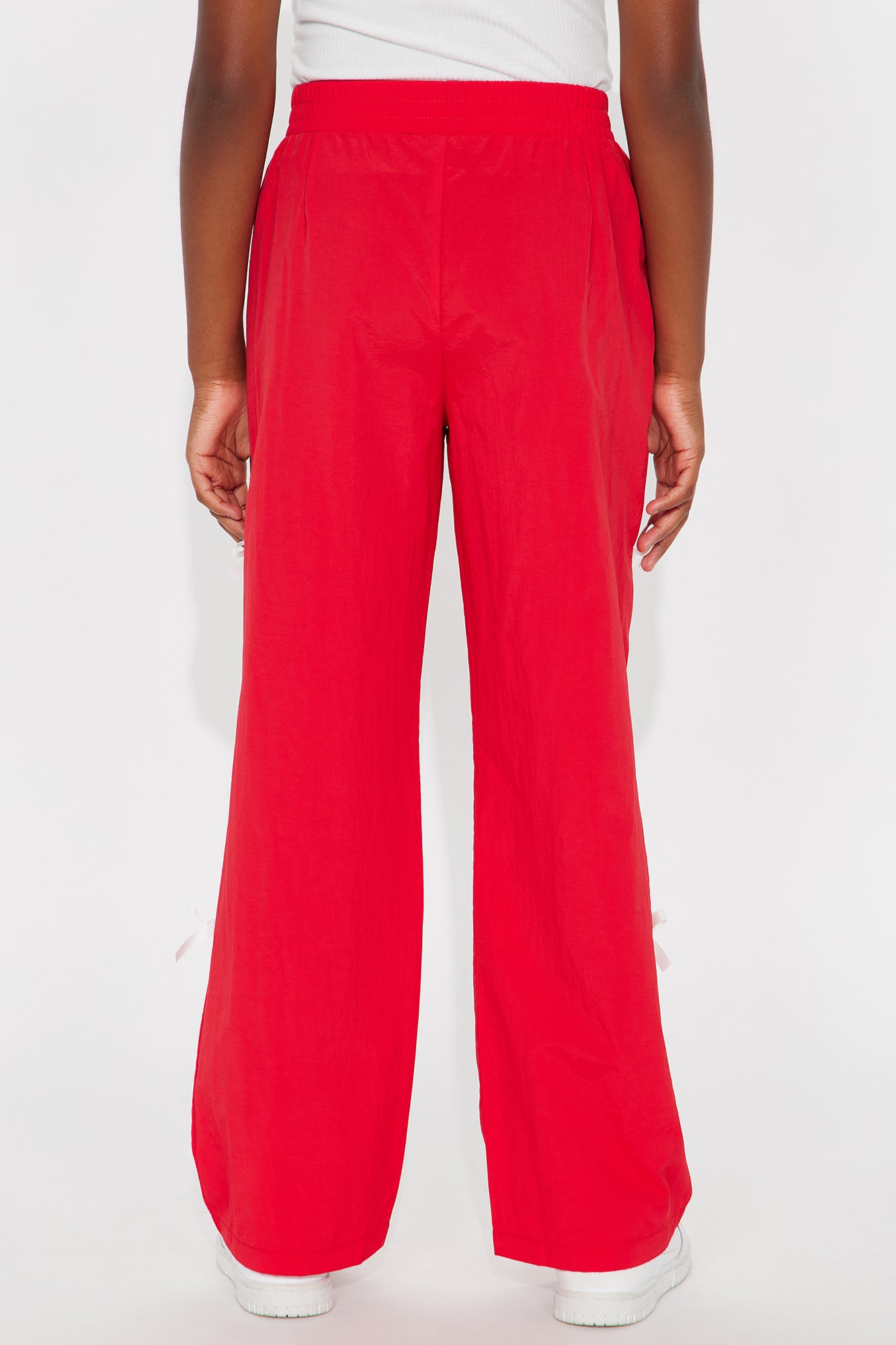 Mini Cindy Windbreaker Track Pant - Red