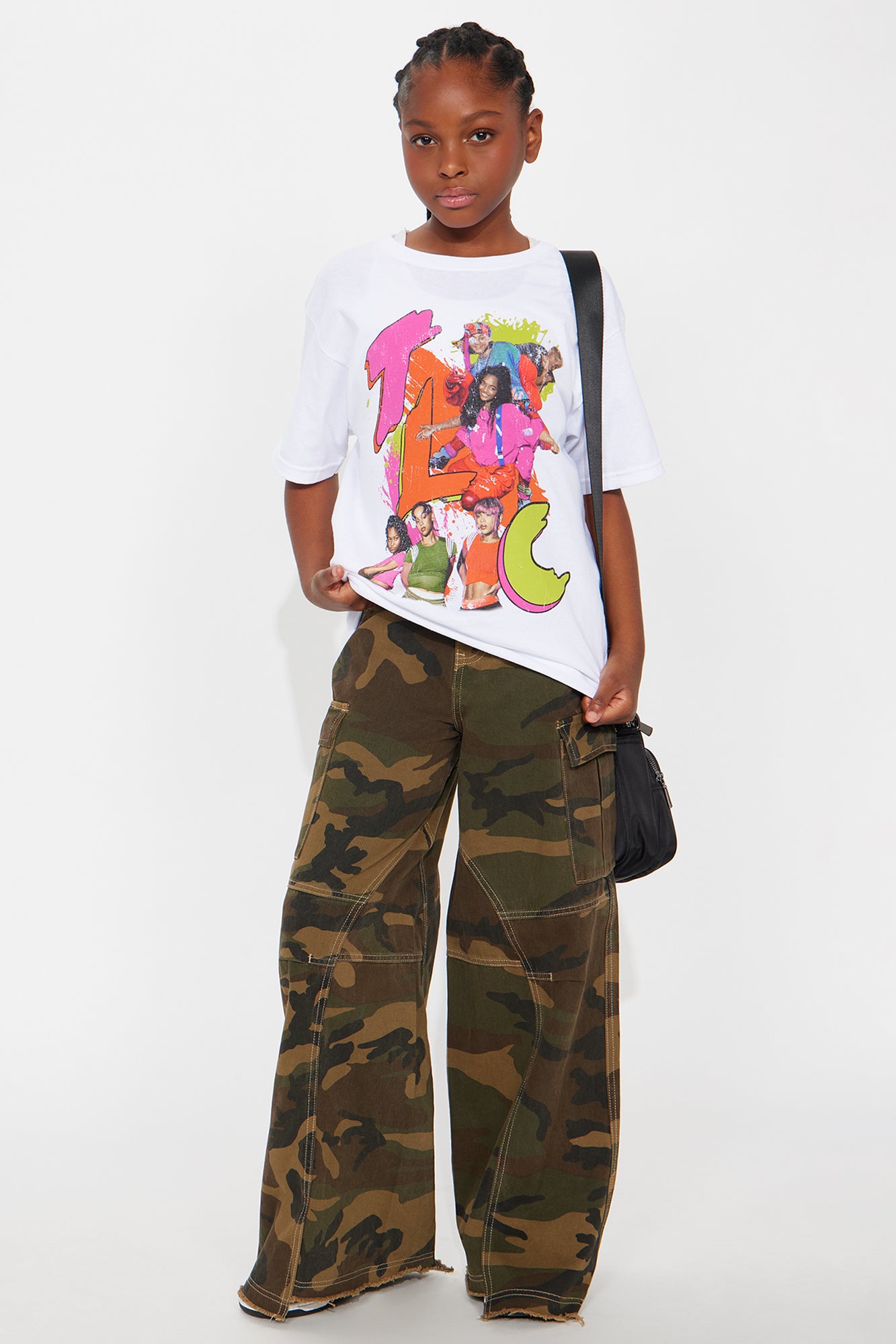 Mini TLC Waterfalls Short Sleeve Tee - White