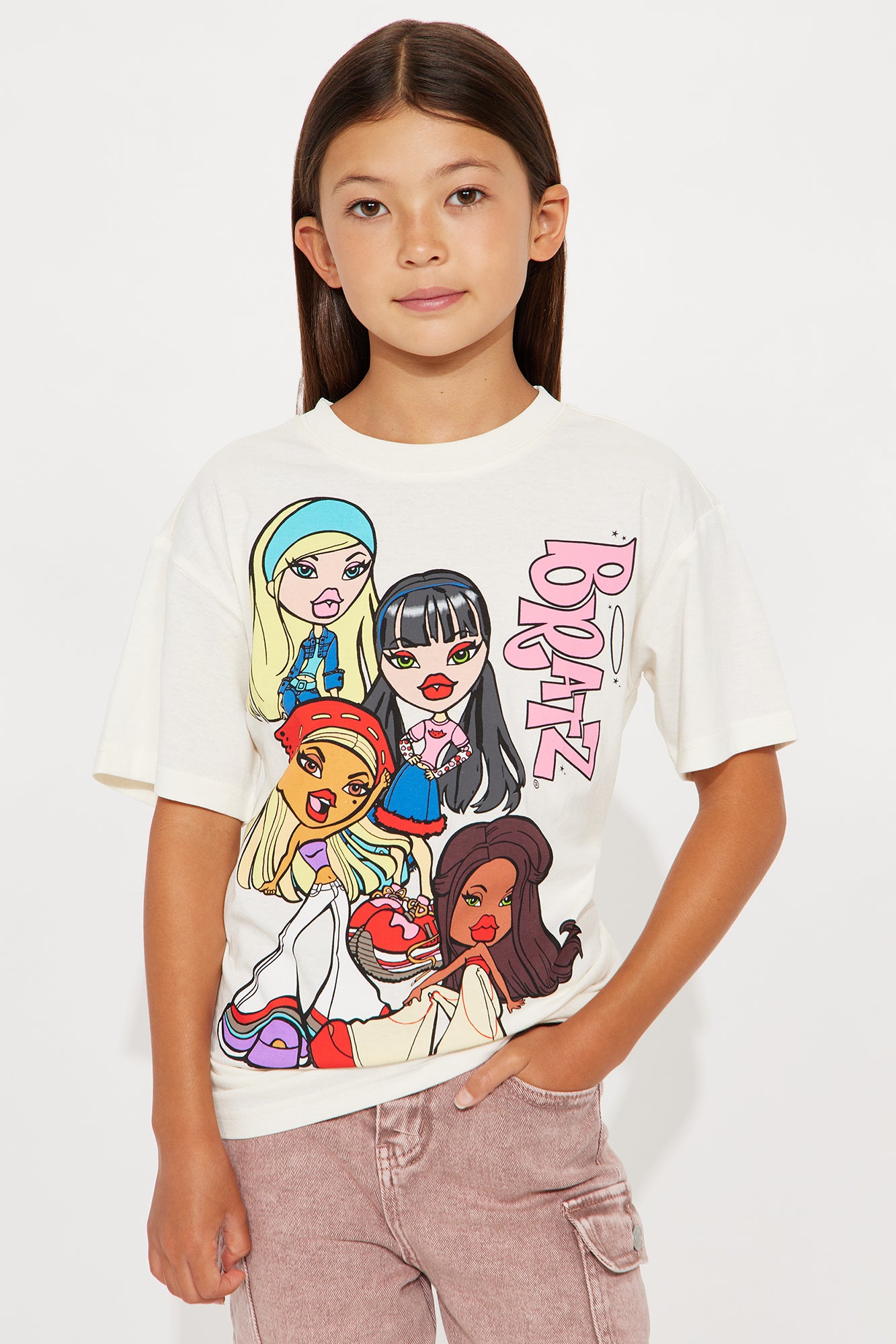 Mini Bratz Baddies Tee - Ivory