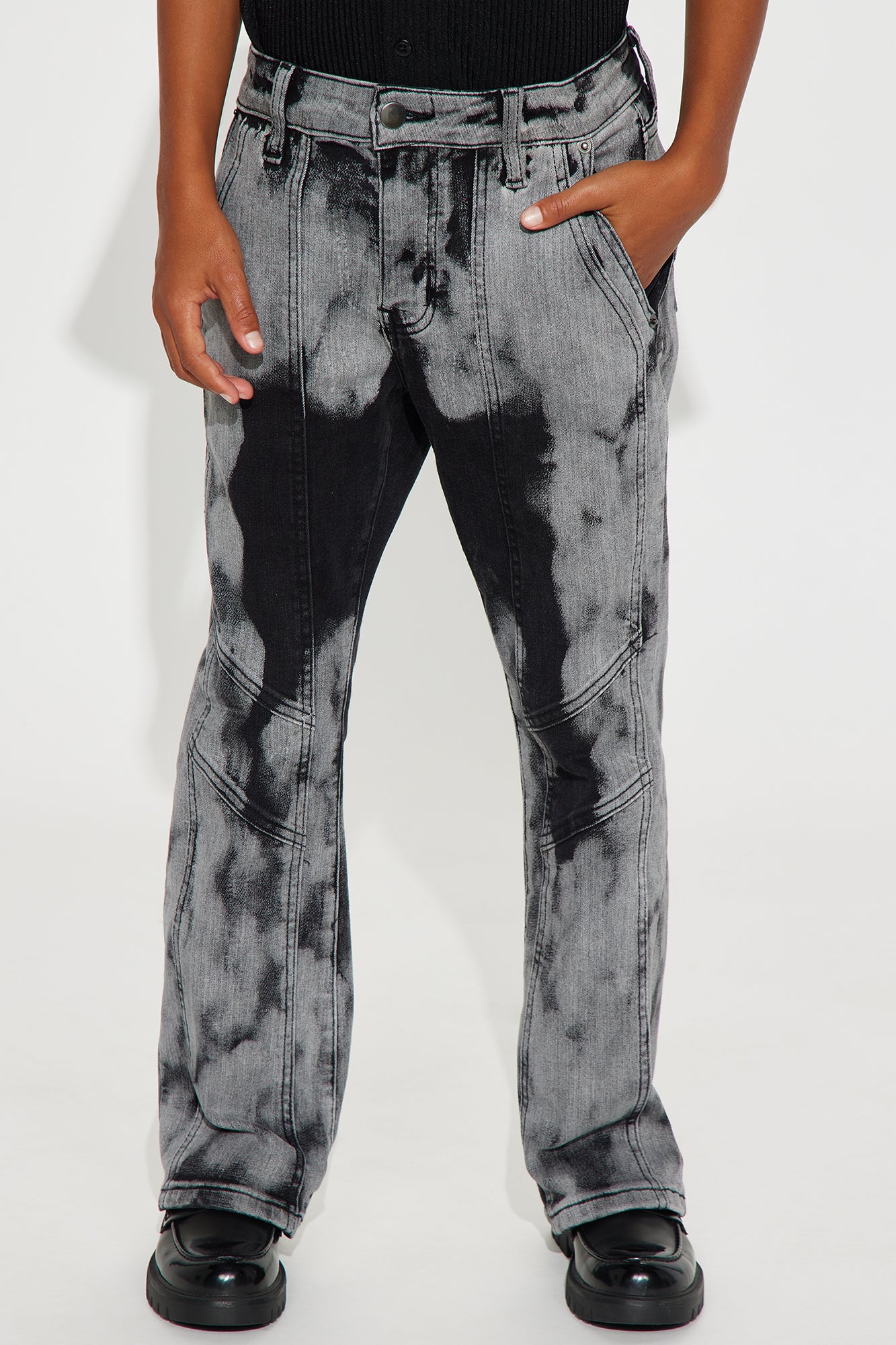 Mini Lost In It Flare Jeans - Black/combo