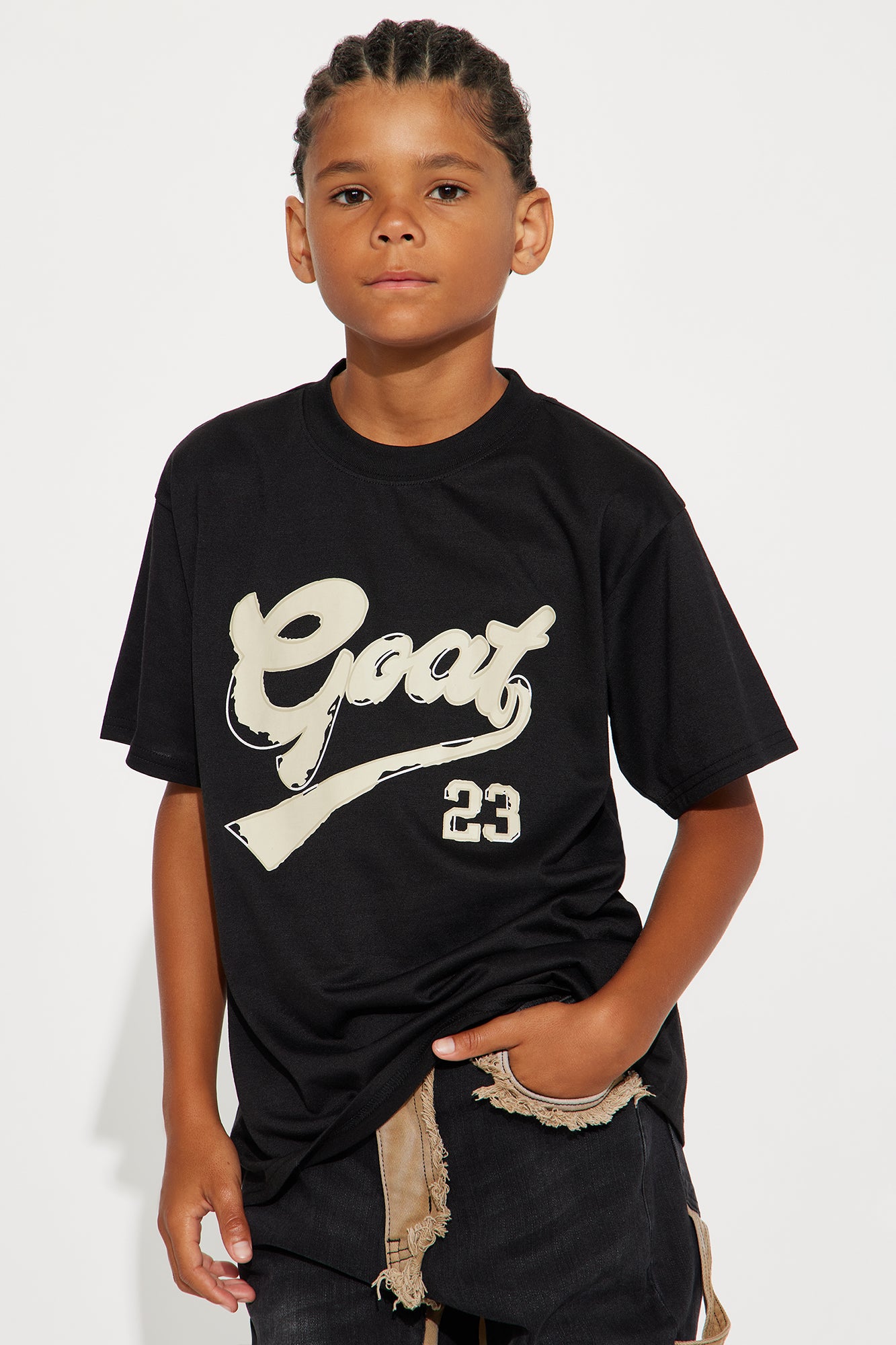 Mini Baseball Goat SS Tee - Black