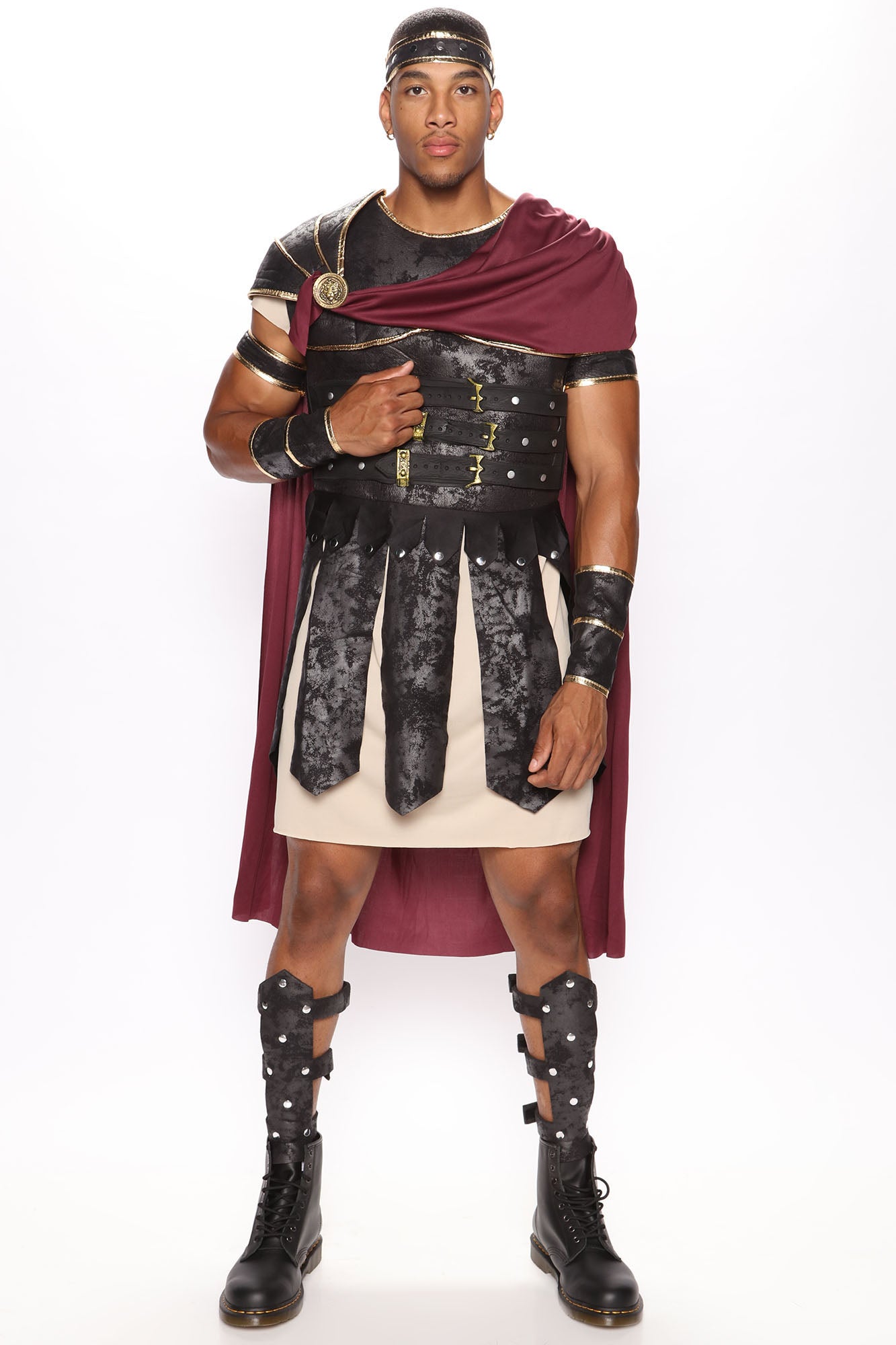 Gladiator Warrior 8 Piece Costume Set - Black/combo
