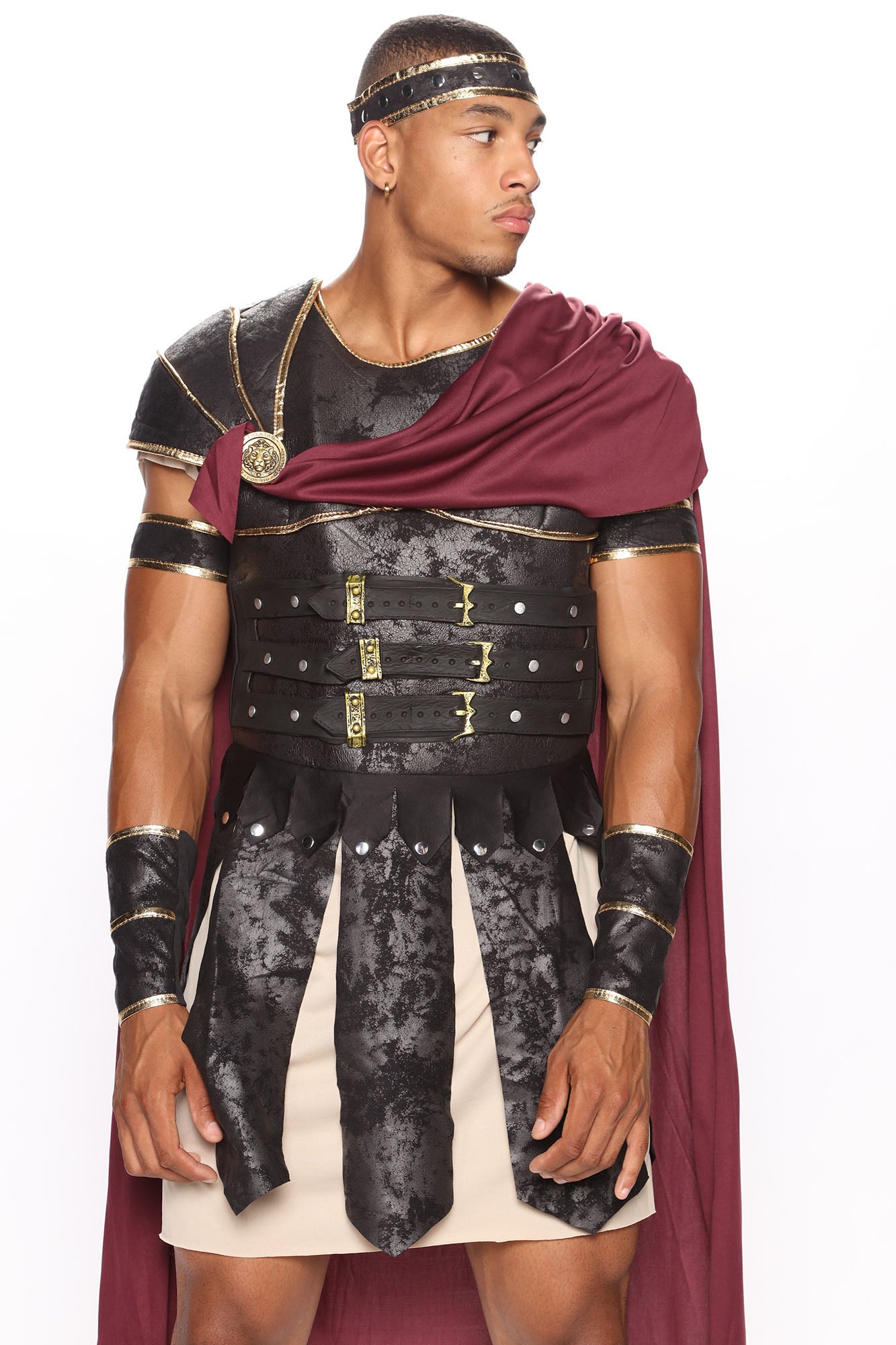 Gladiator Warrior 8 Piece Costume Set - Black/combo
