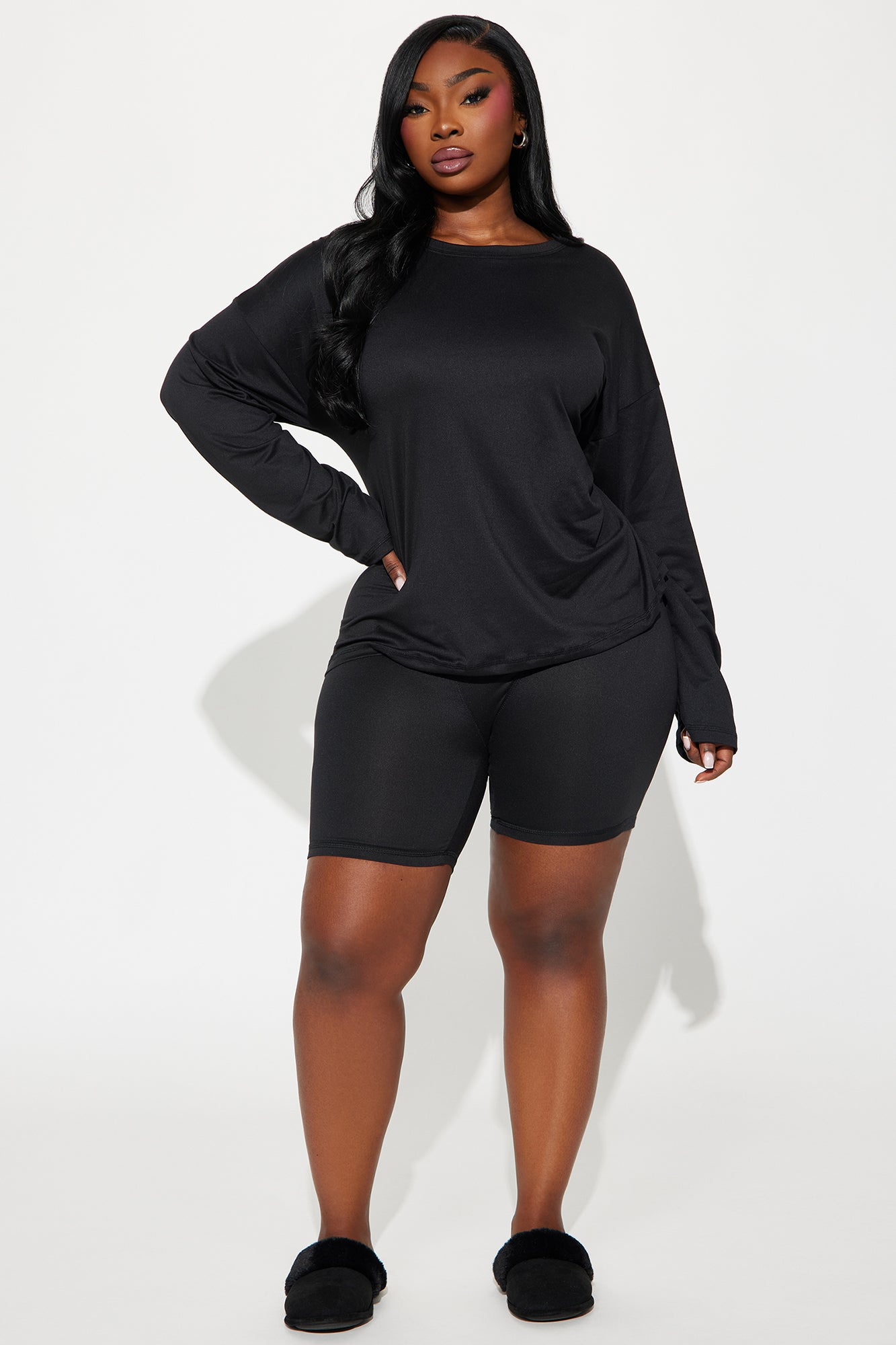 Me And You PJ Boxer Short Set - Black