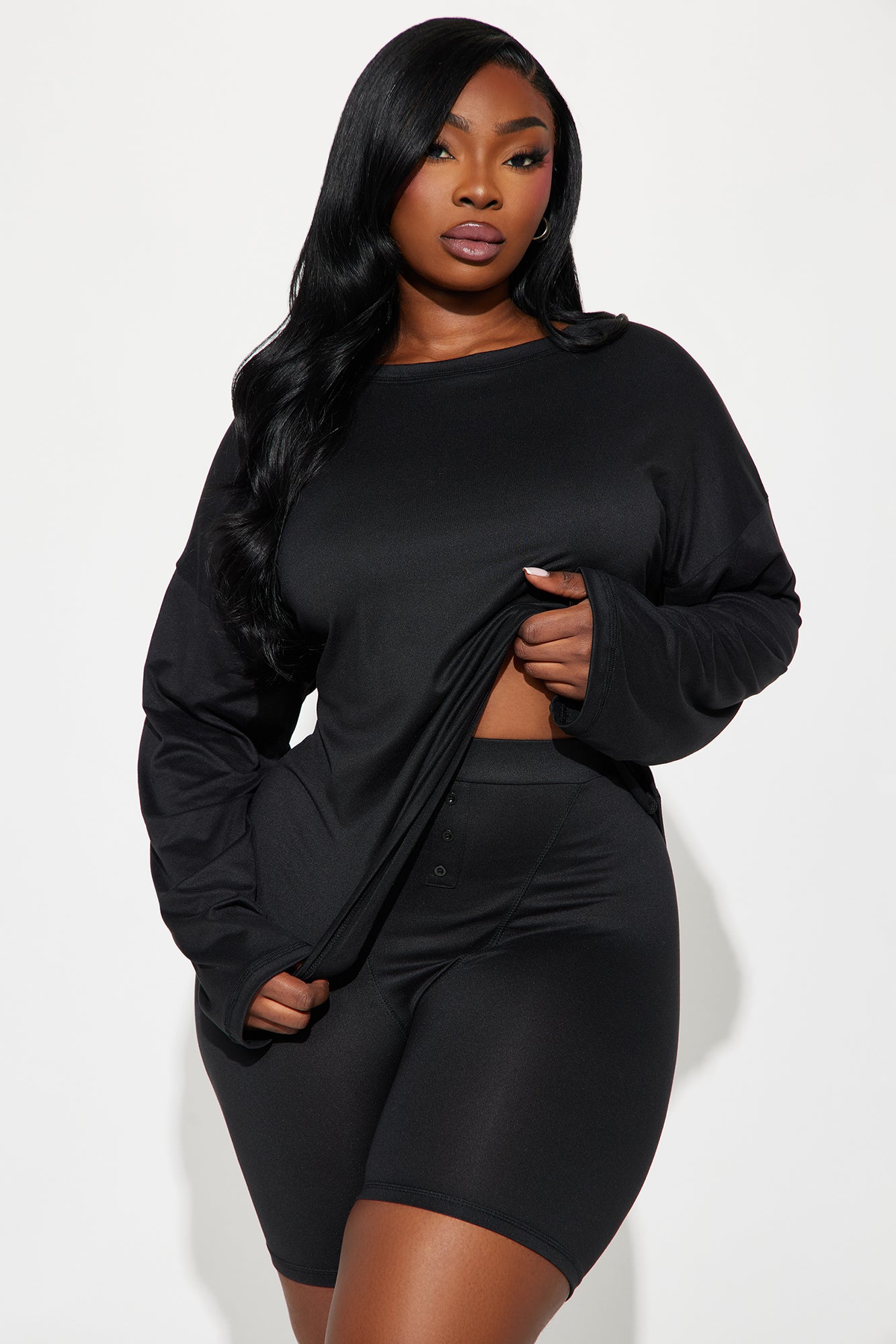 Me And You PJ Boxer Short Set - Black