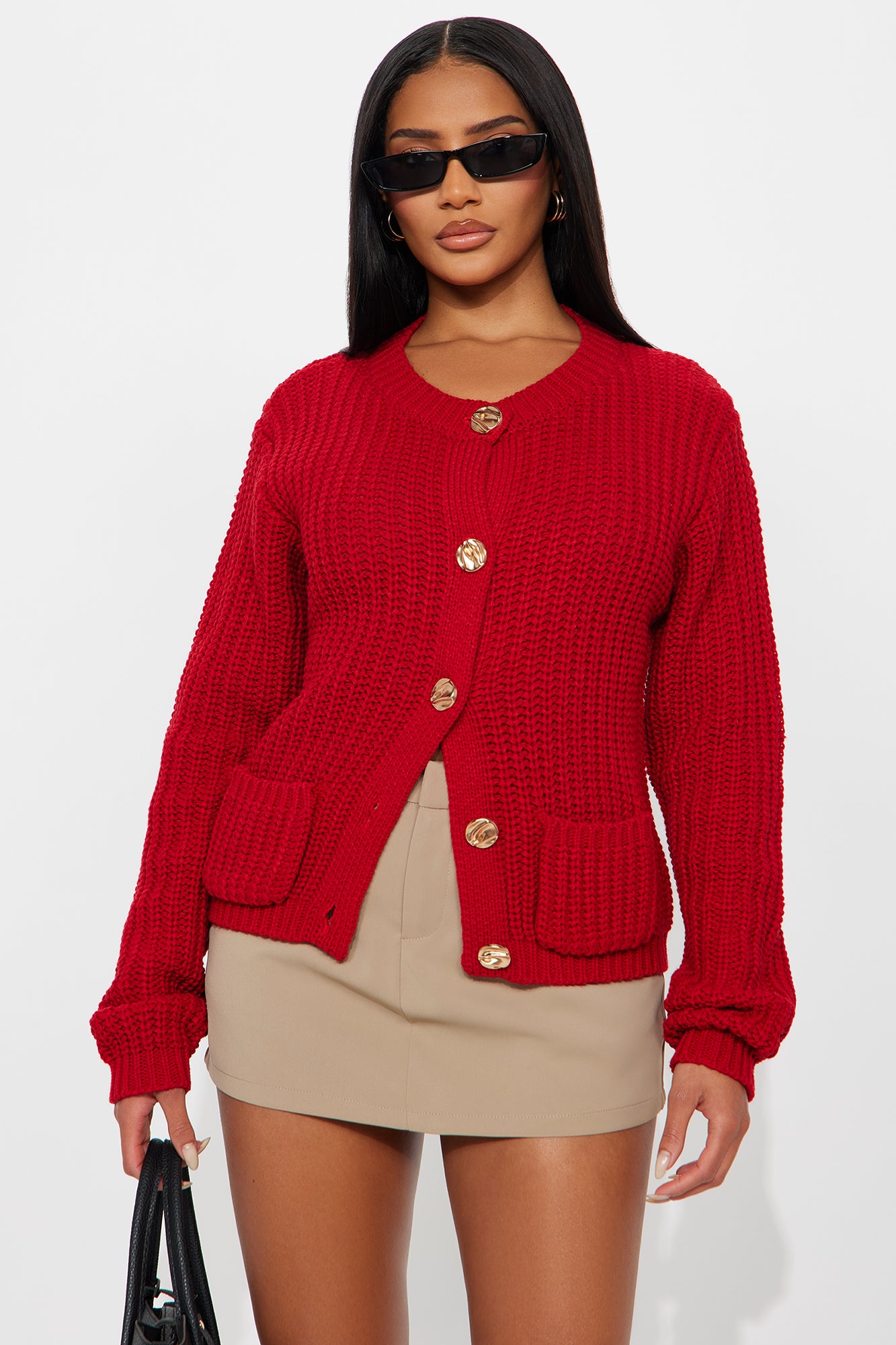 Bring Me Hot Cocoa Cardigan - Red
