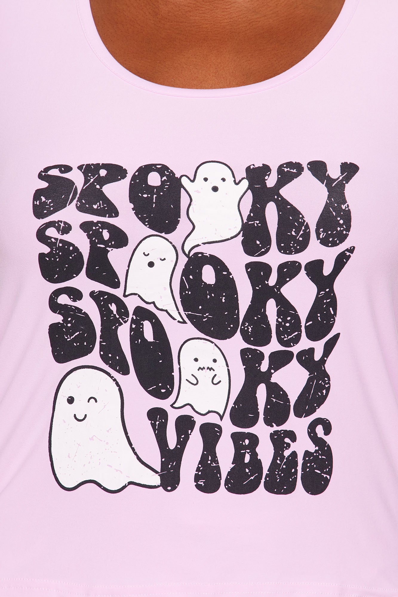 Feeling The Spooky Vibes PJ Short Set - Pink/combo