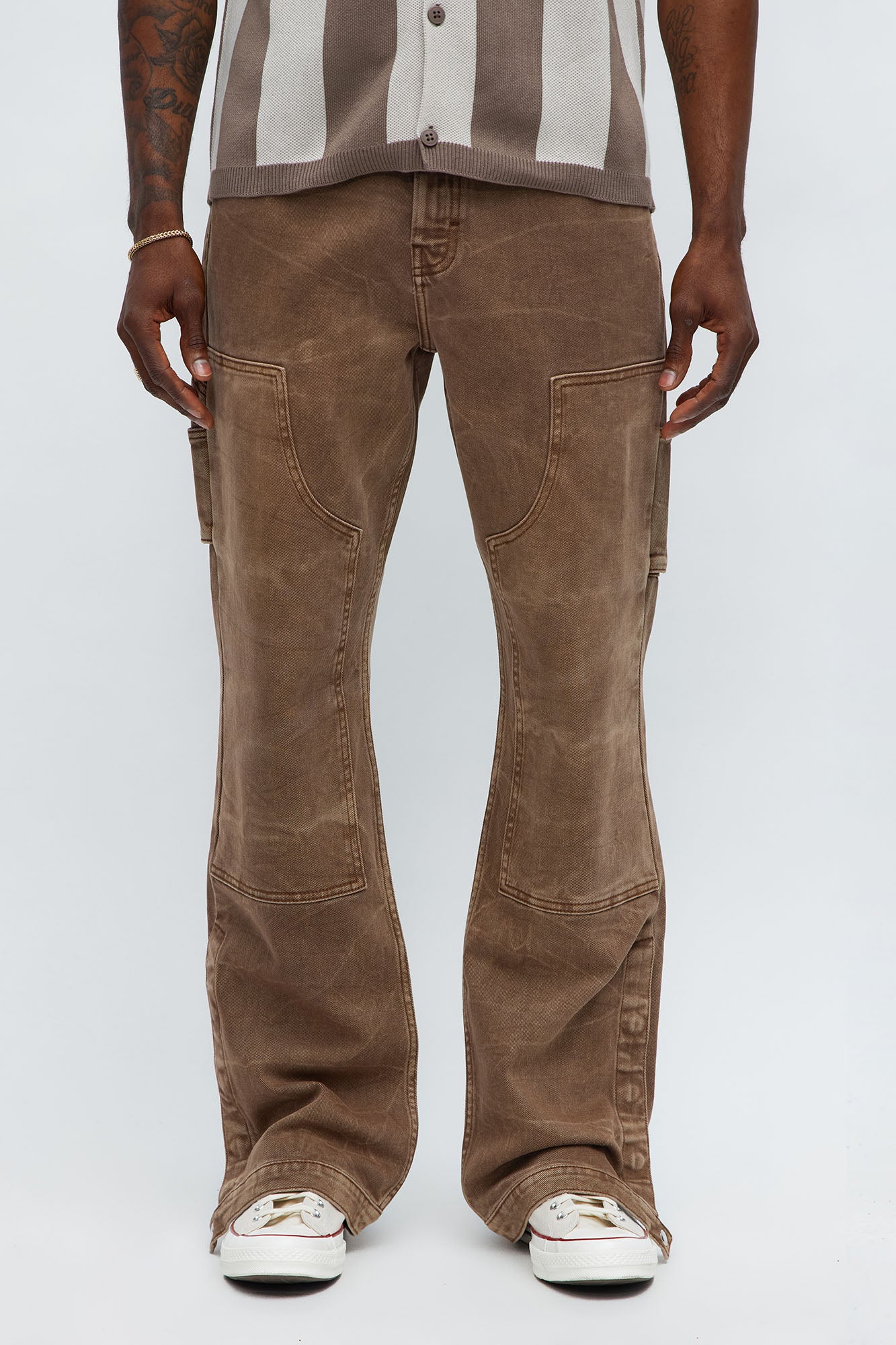 Indestructible Slim Flare Carpenter Pants - Chocolate