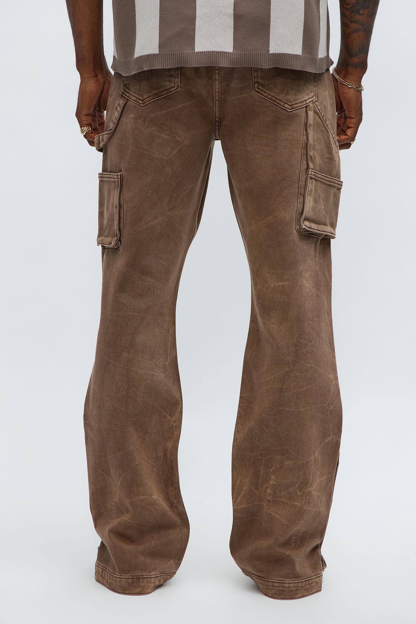 Indestructible Slim Flare Carpenter Pants - Chocolate
