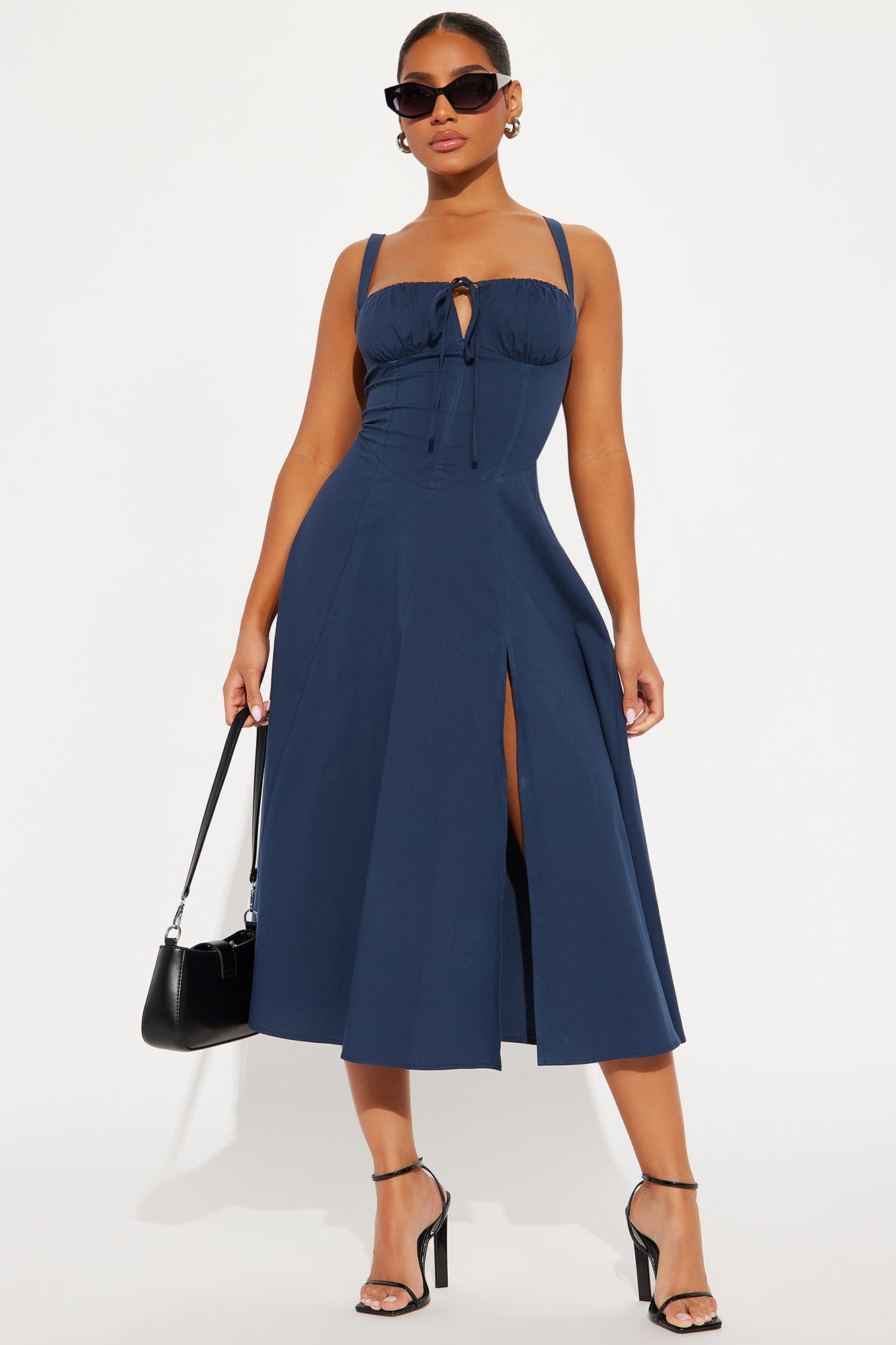 Juniper Midi Dress - Navy