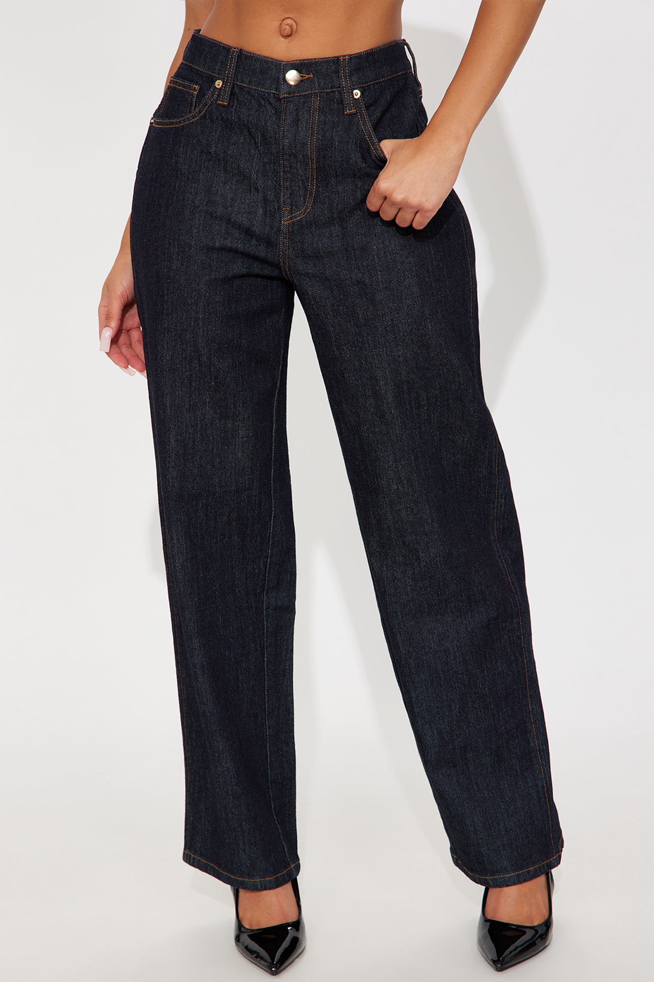 Astoria Stretch Straight Leg Jeans - Dark Wash