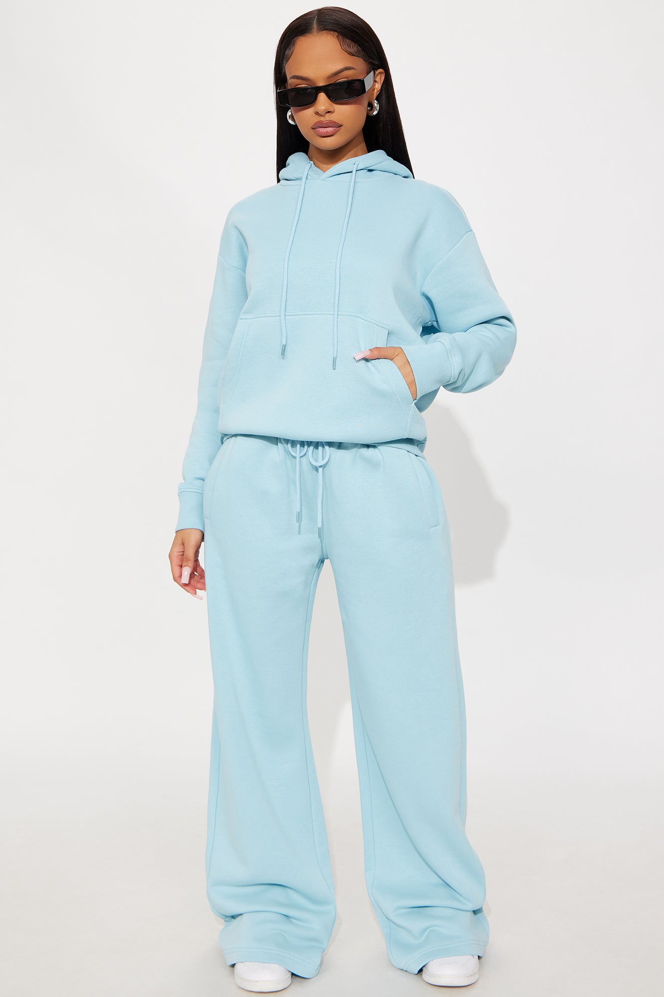 Stole My Ex Boyfriend's Oversized Hoodie - Light Blue