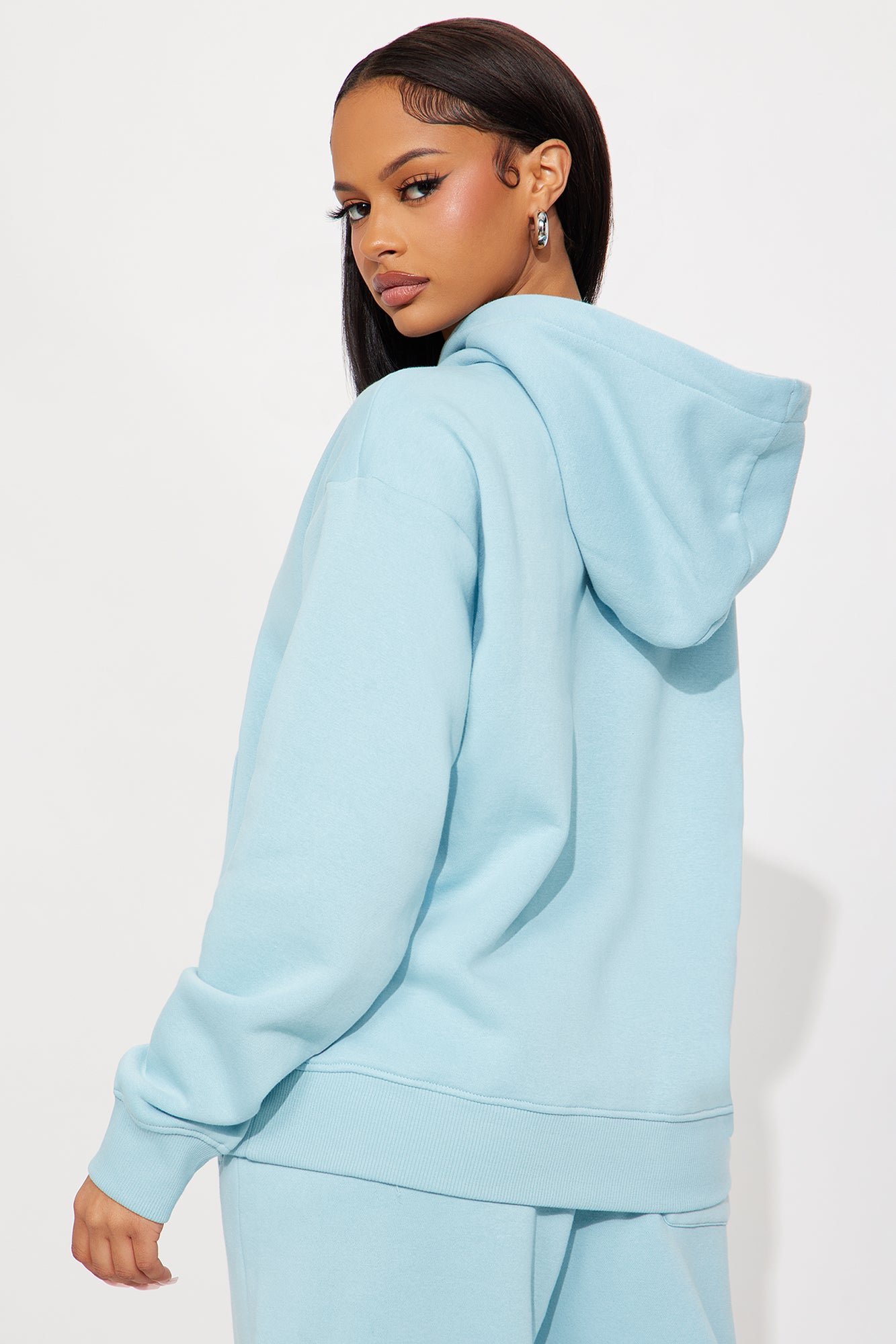 Stole My Ex Boyfriend's Oversized Hoodie - Light Blue