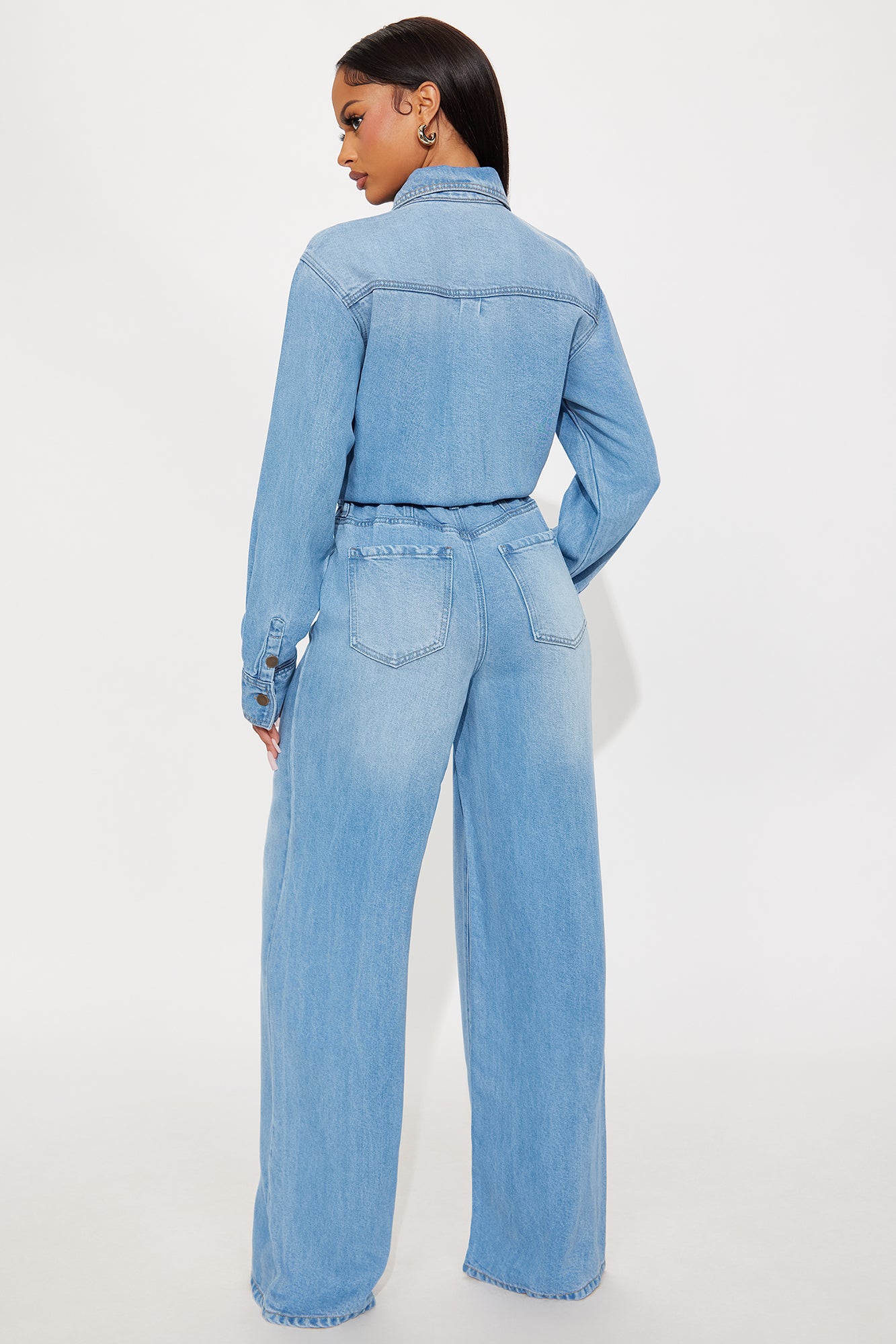 Serafi Denim Jumpsuit - Medium Wash