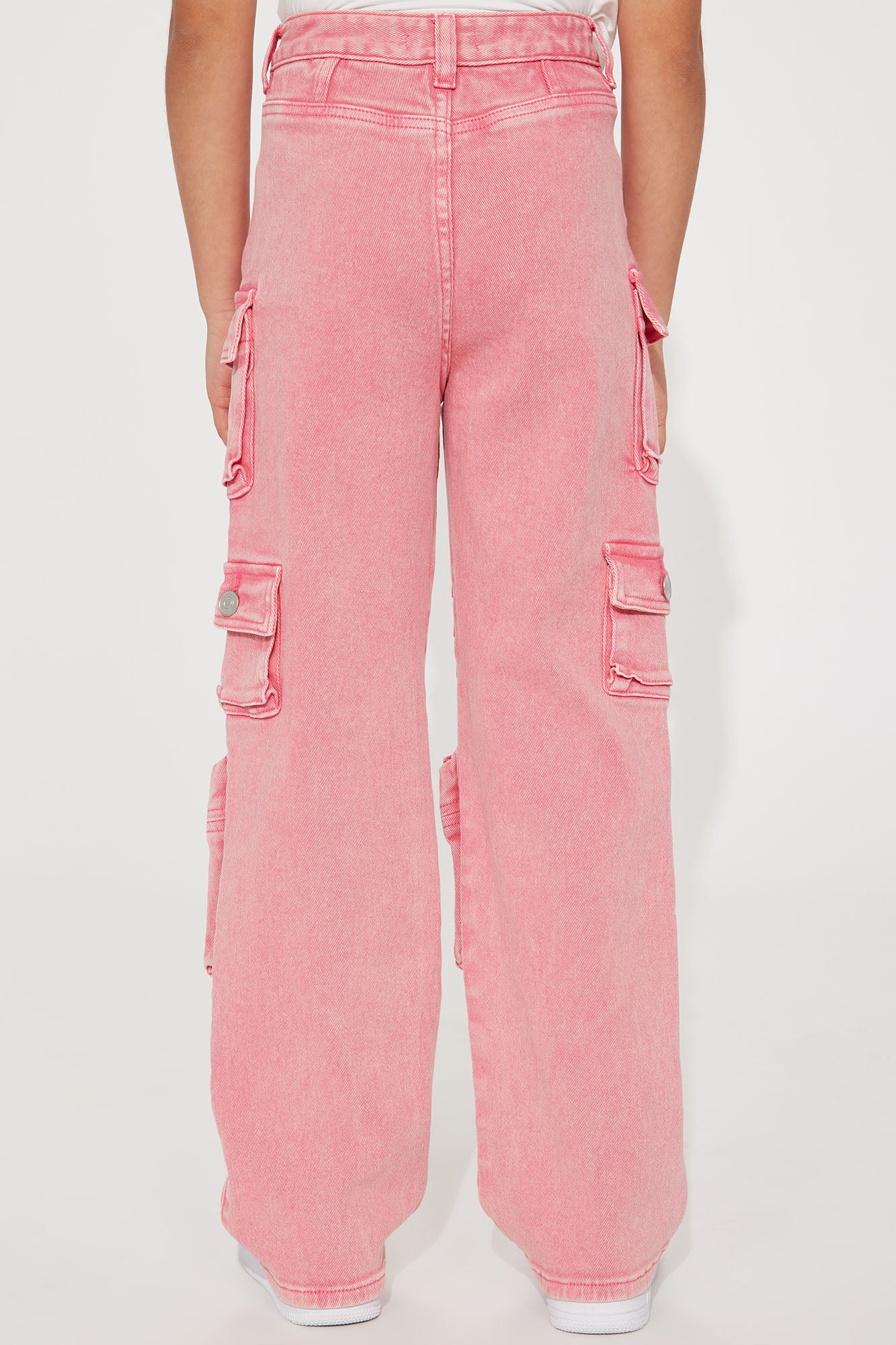 Mini Lily High Rise Cargo Jeans - Pink