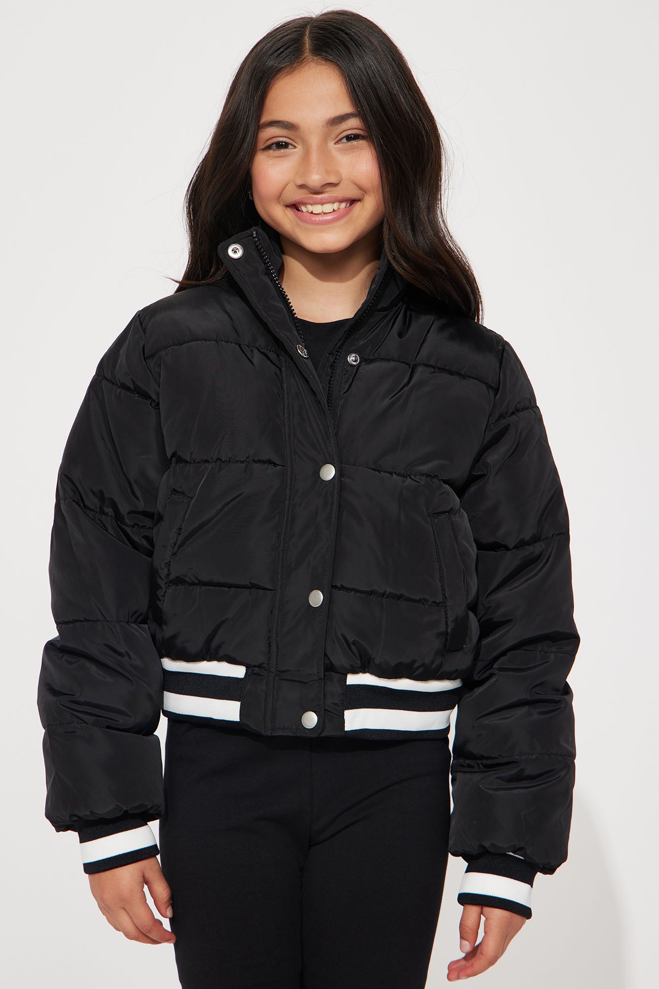Mini Mrs. Jackson Puffer Jacket - Black