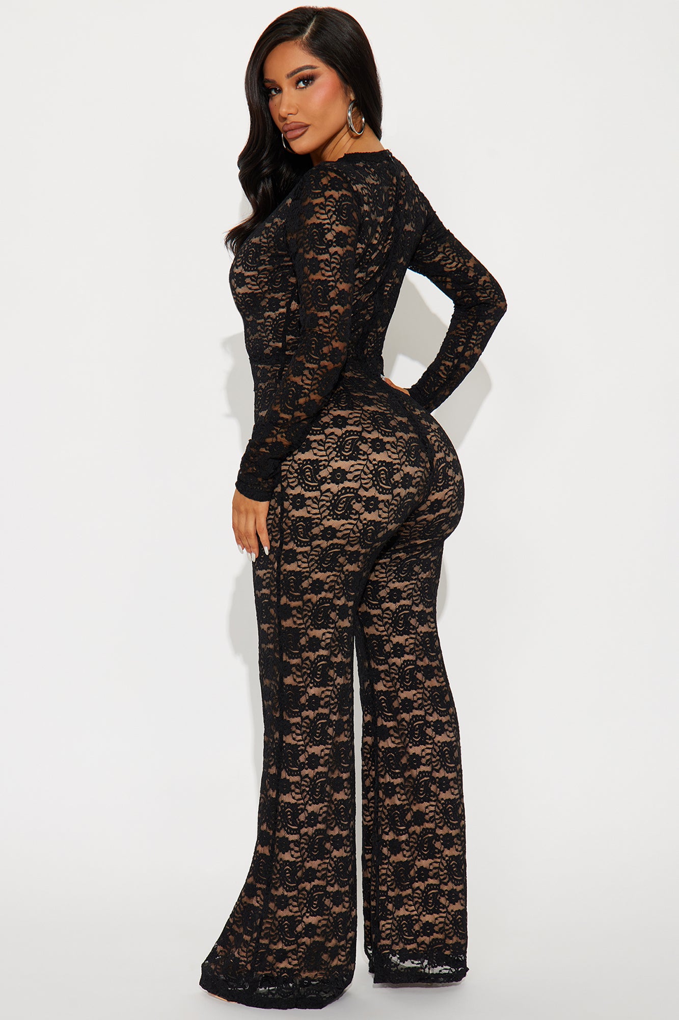 Laced Babe Jumpsuit - Black