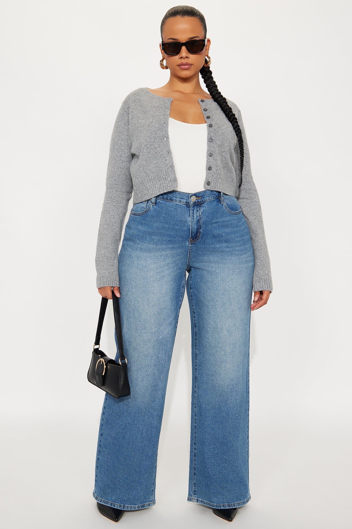 Sweet Sensation Cropped Cardigan - Grey
