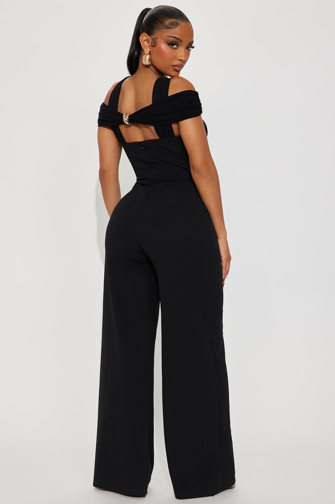 Harlow Wide Leg Jumpsuit - Black