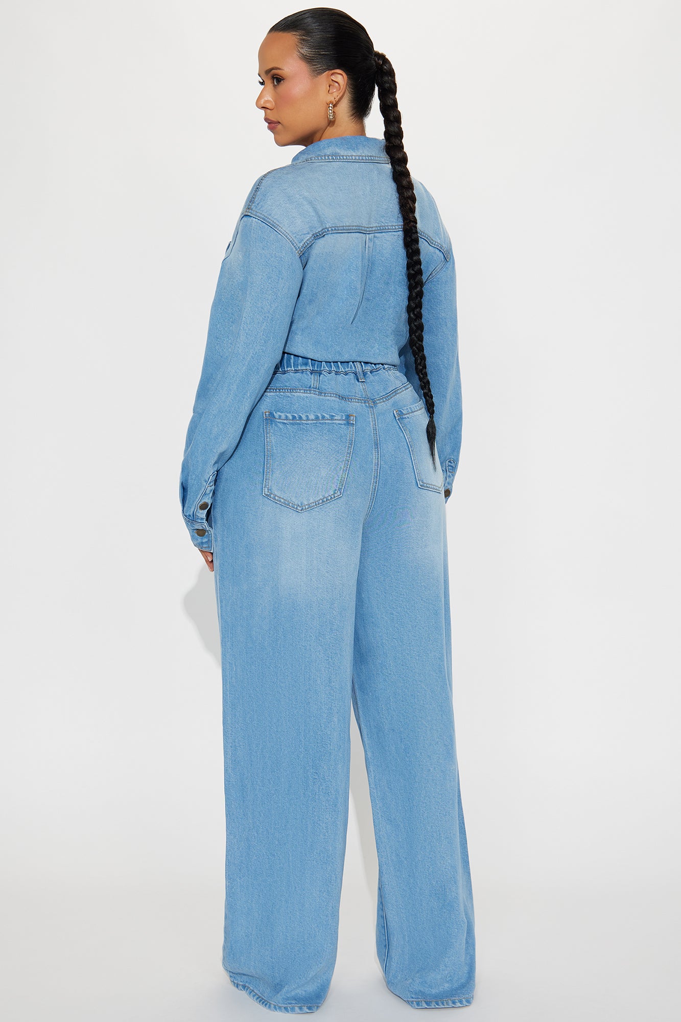 Serafi Denim Jumpsuit - Medium Wash