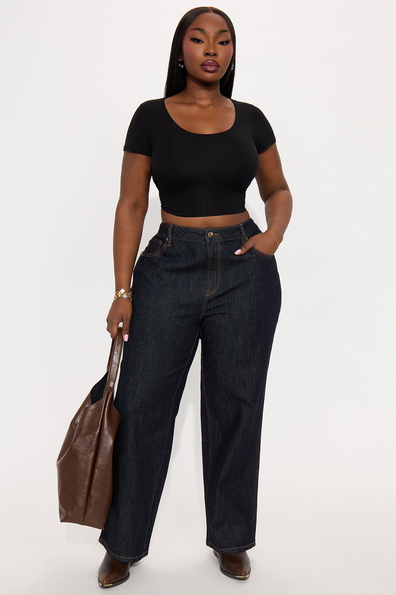 Astoria Stretch Straight Leg Jeans - Dark Wash