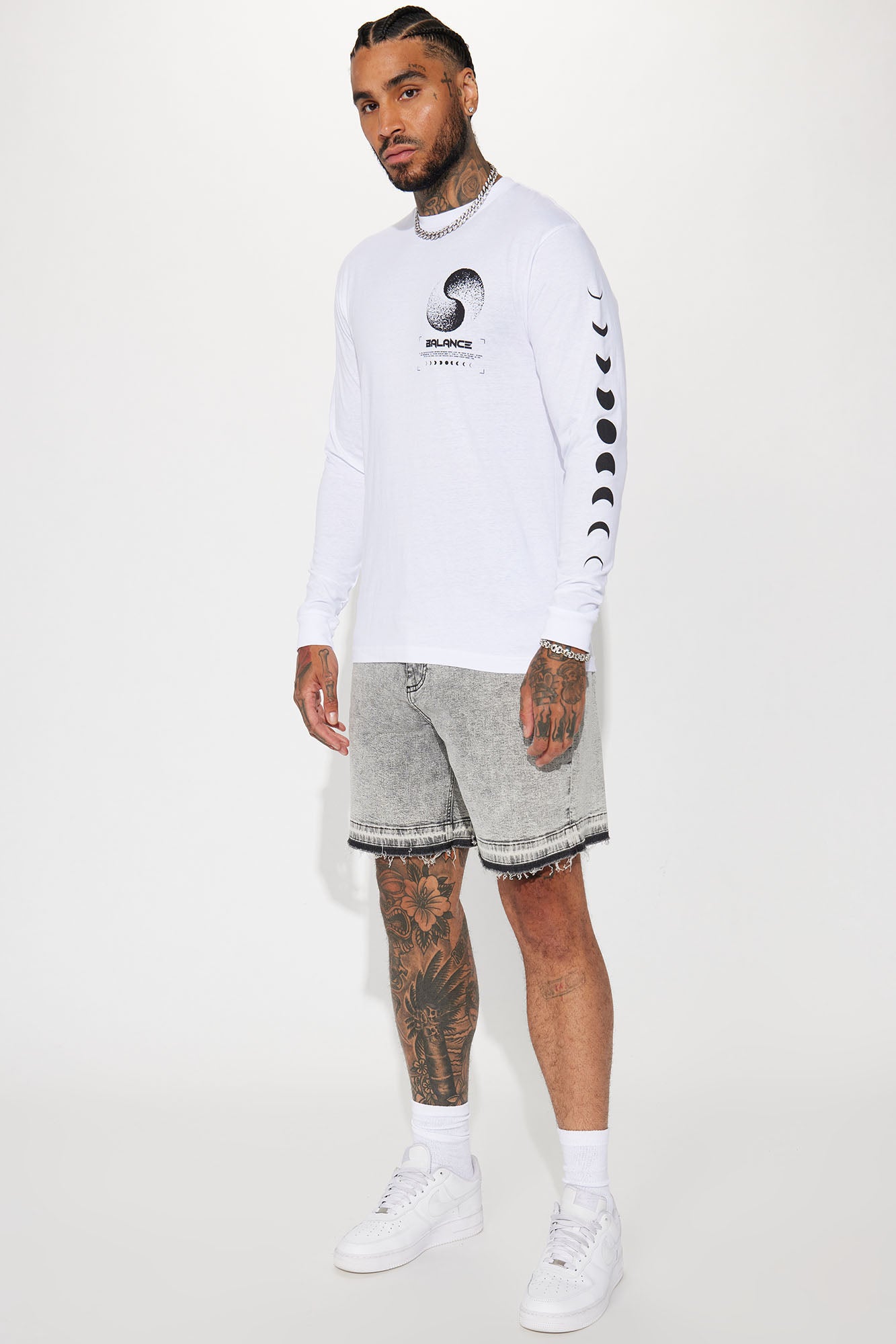 My Idea Relaxed Denim Shorts - Grey