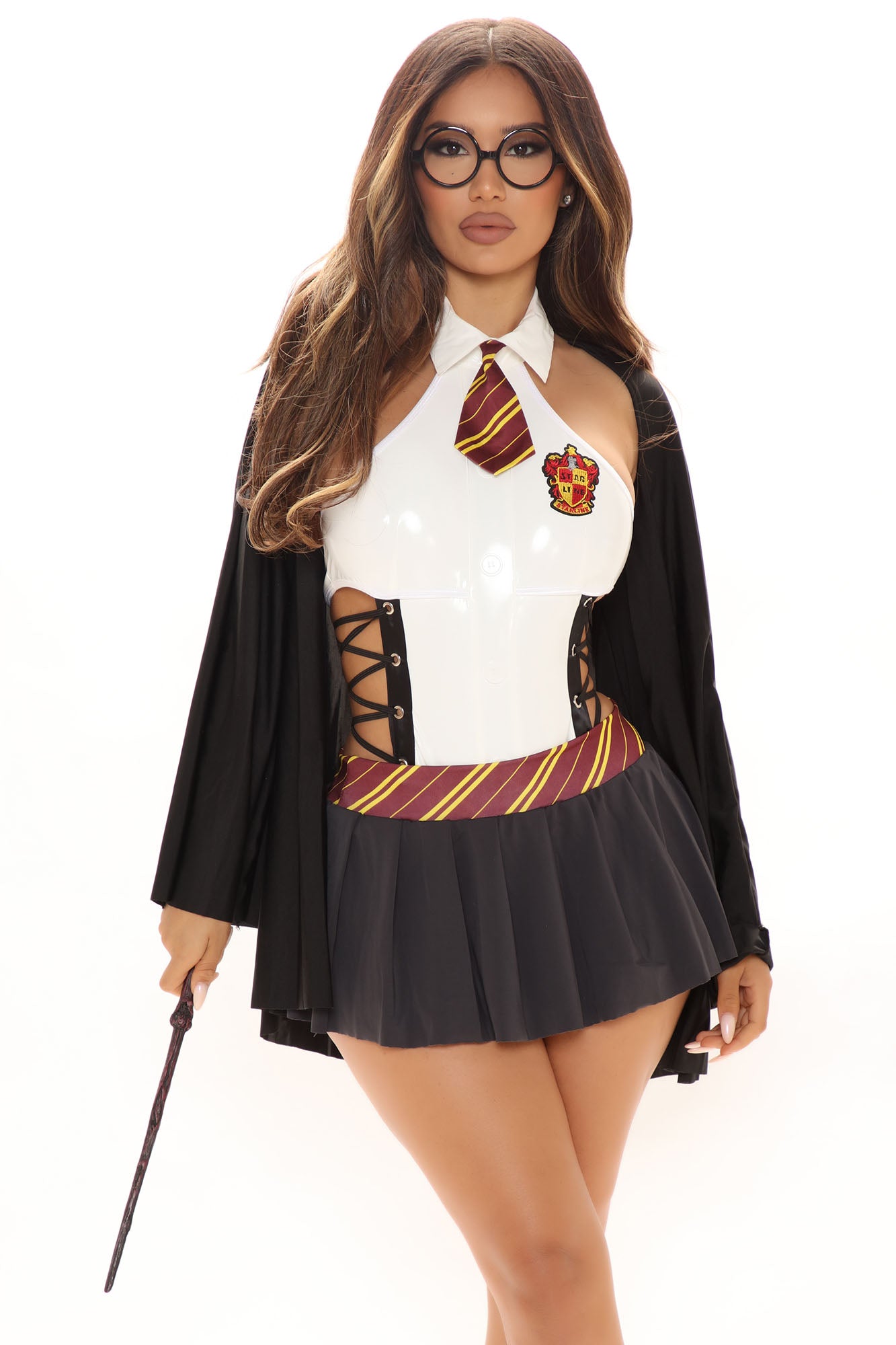 Put A Spell On You 5 Piece Costume Set - Grey/combo