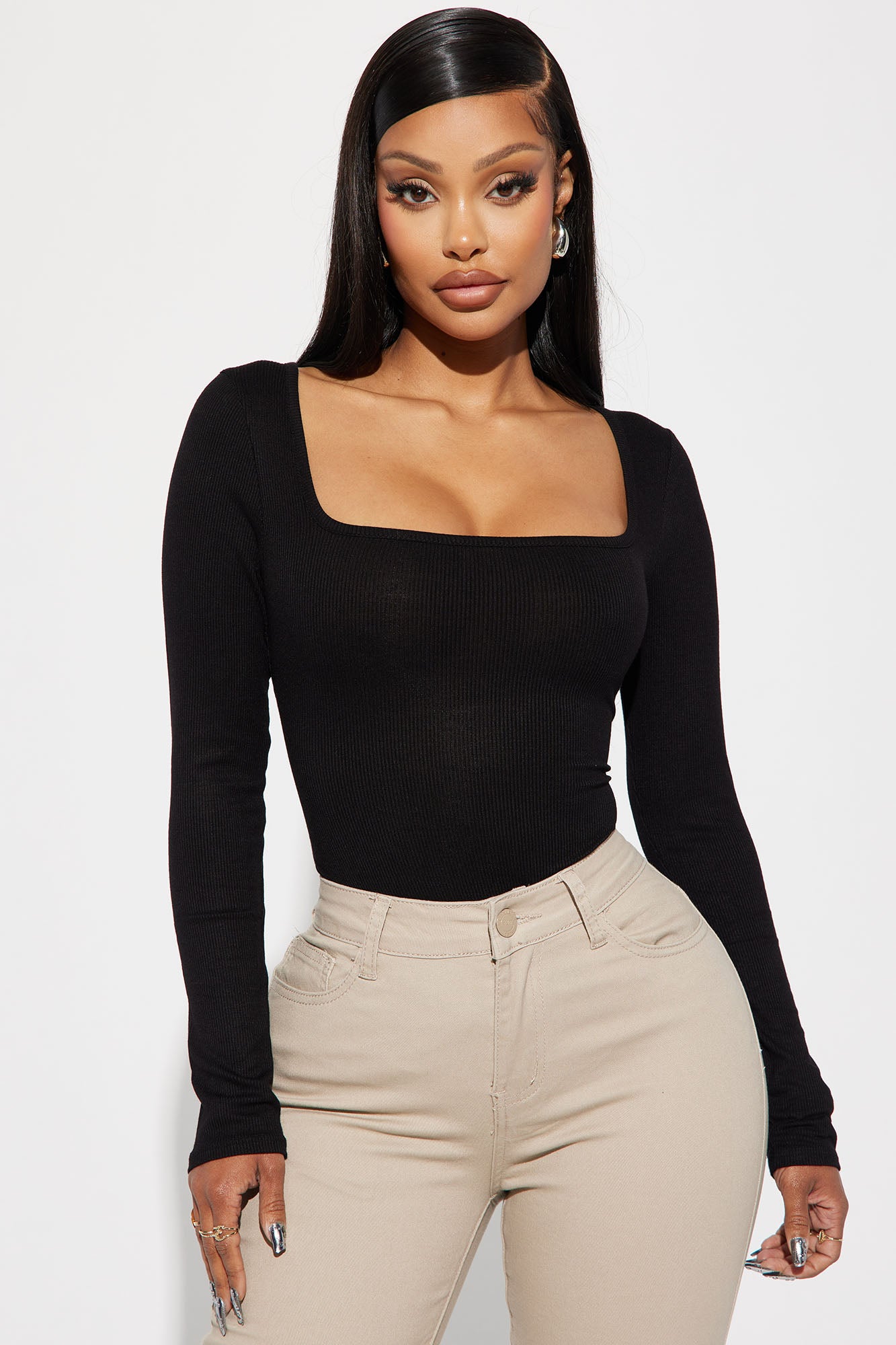 Issa Ribbed Top - Black