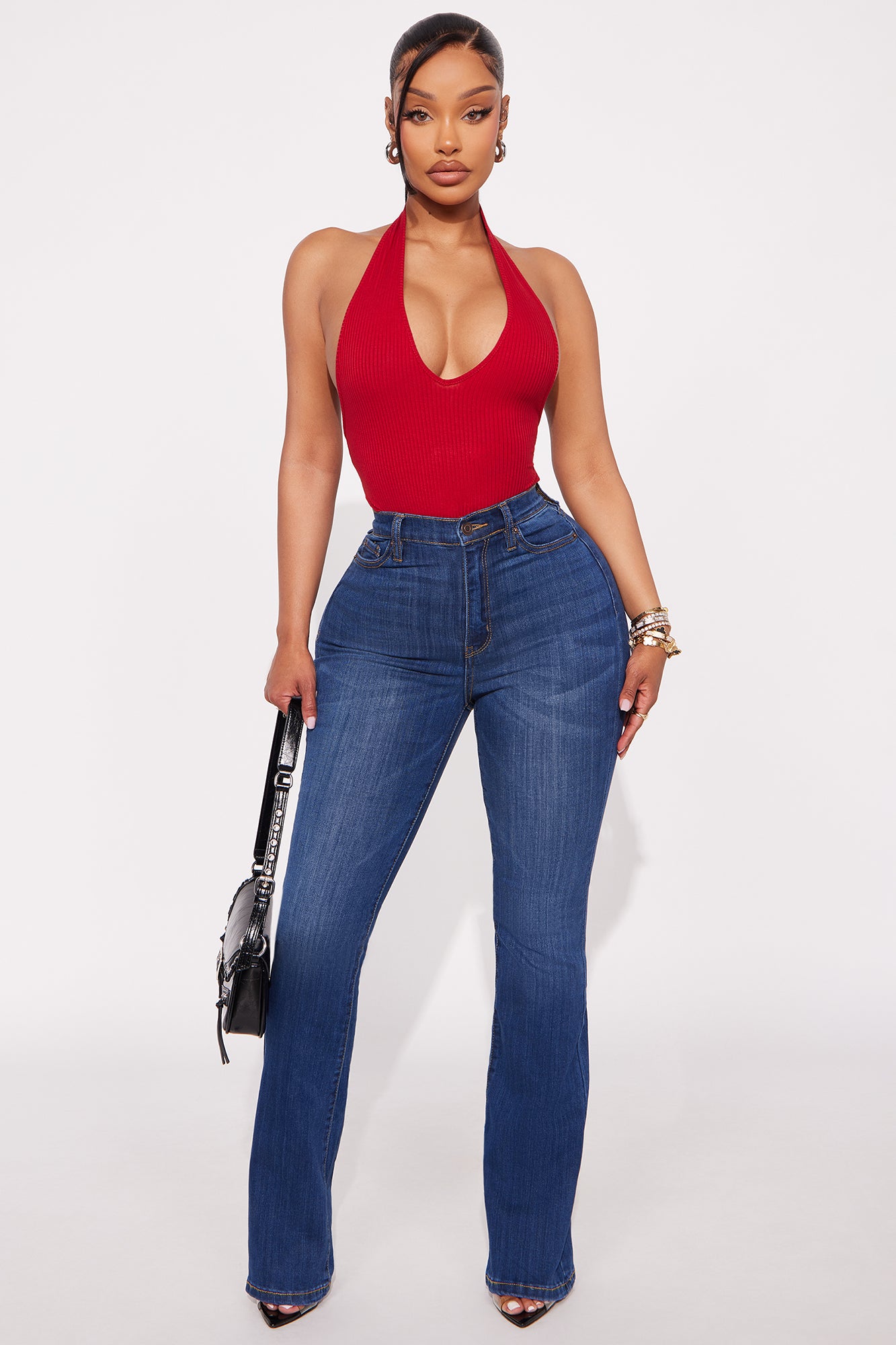 Karol Halter Bodysuit - Red