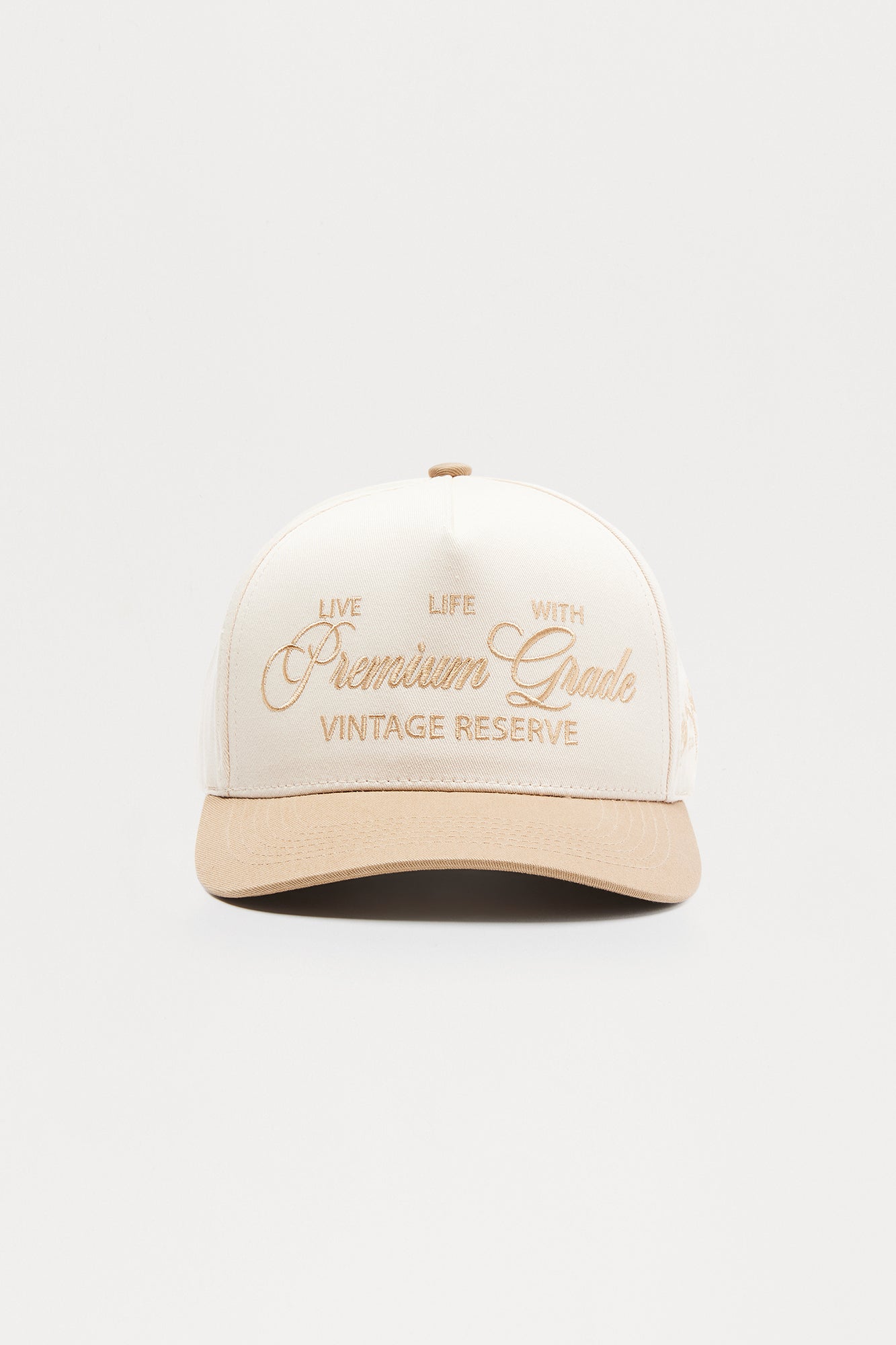 Premium Goods Structured Snapback Hat - Stone/Combo