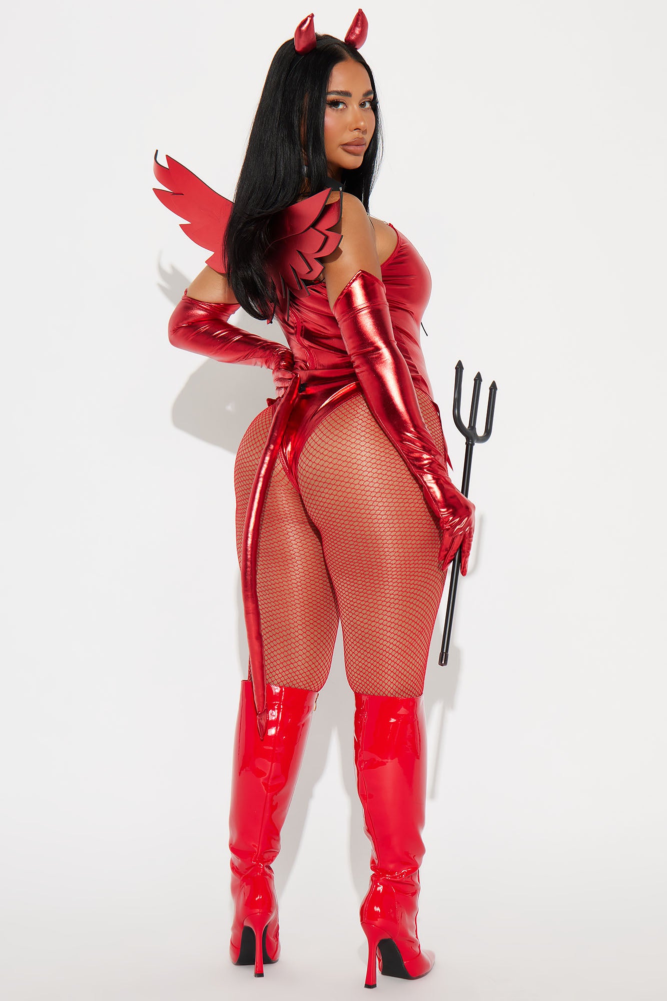 Devil Baddie Babe 7 Piece Costume Set - Red