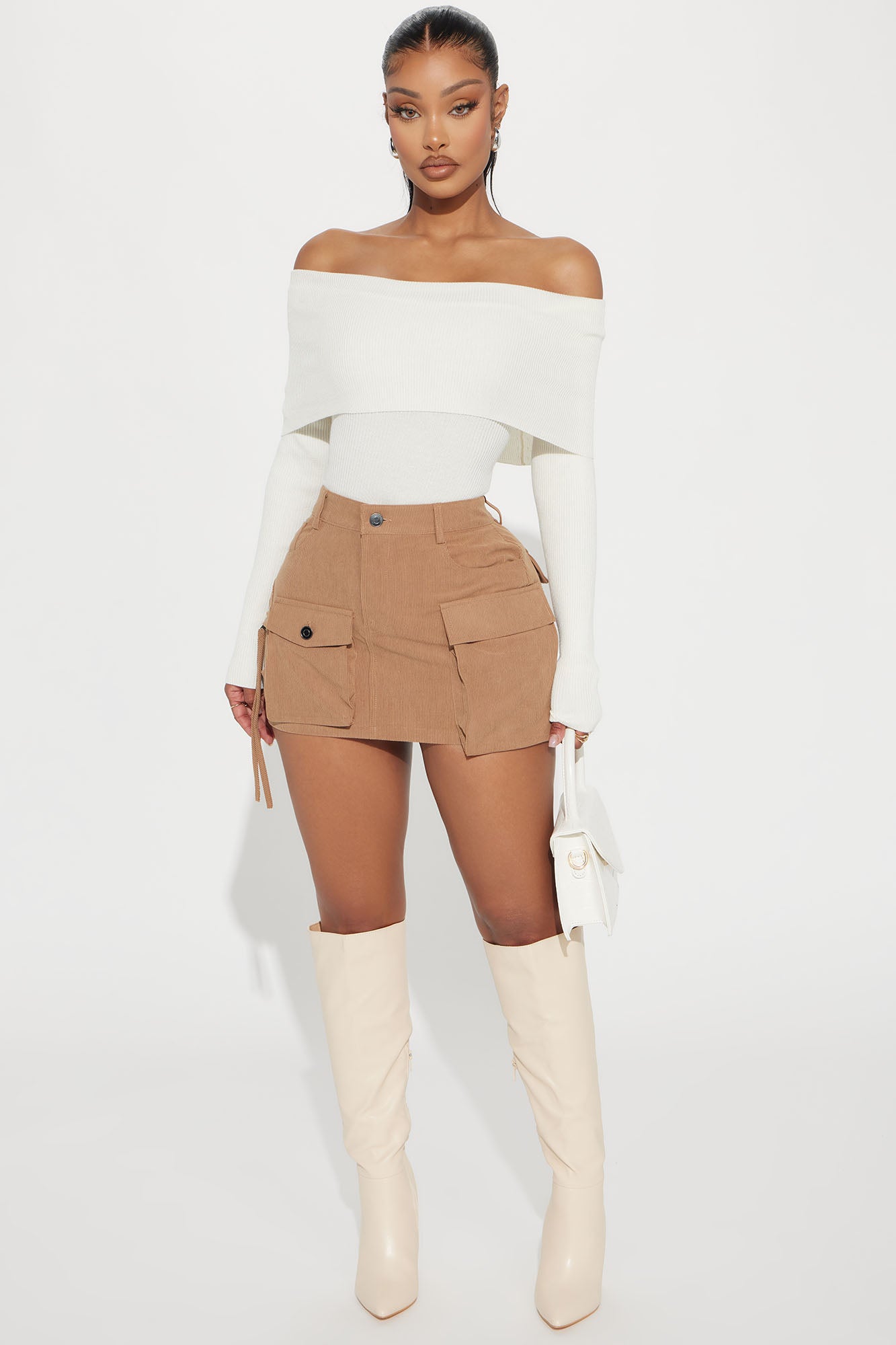 Keep It Casual Corduroy Mini Skirt - Khaki