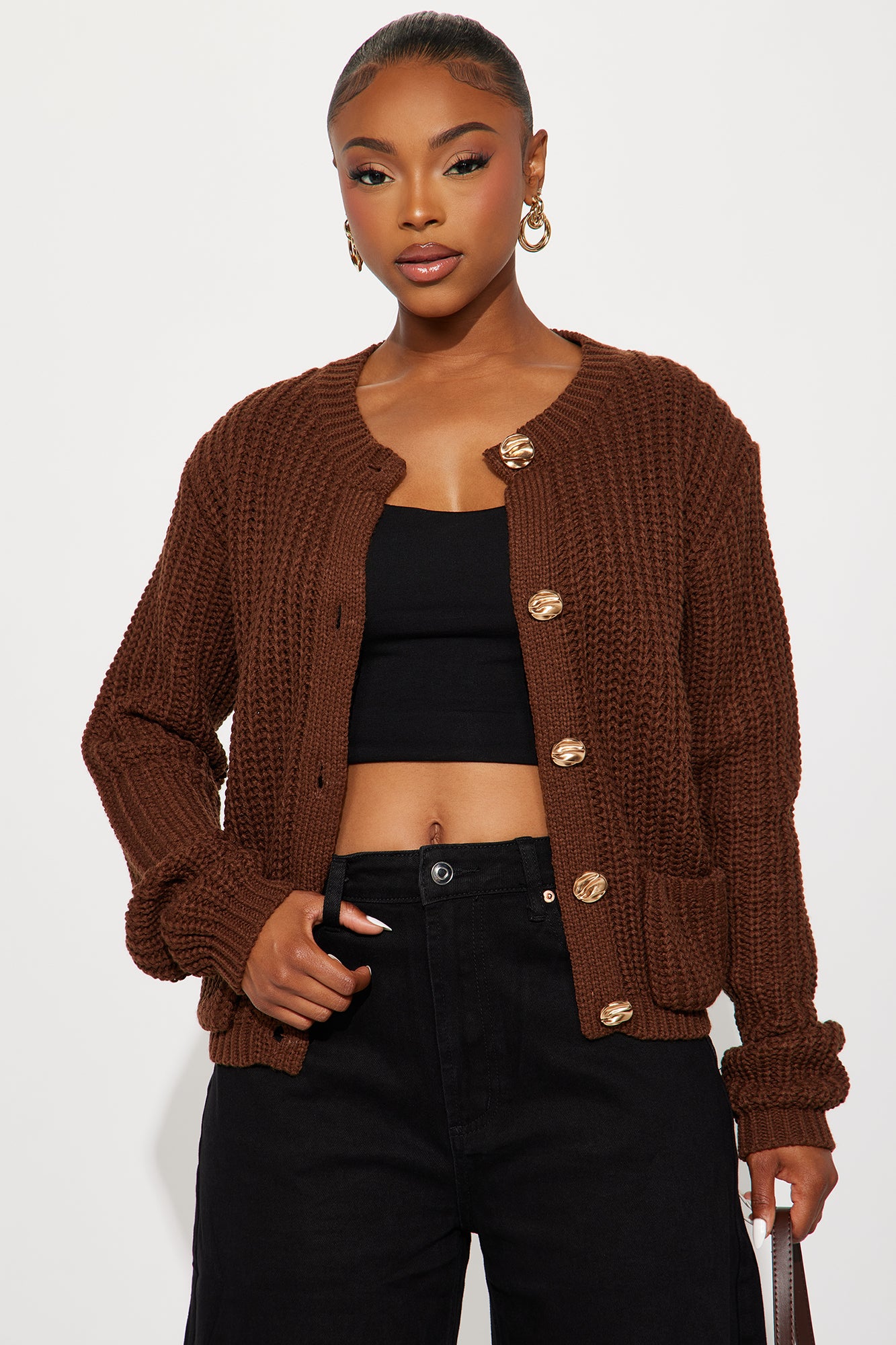 Bring Me Hot Cocoa Cardigan - Chocolate
