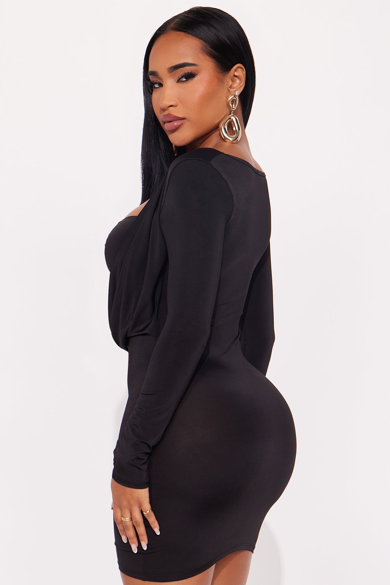 No Apologies Mini Dress - Black