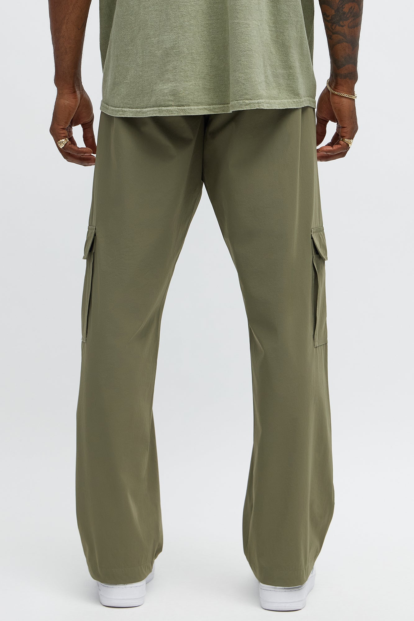 Straight Many Phases Cargo Pants - Olive